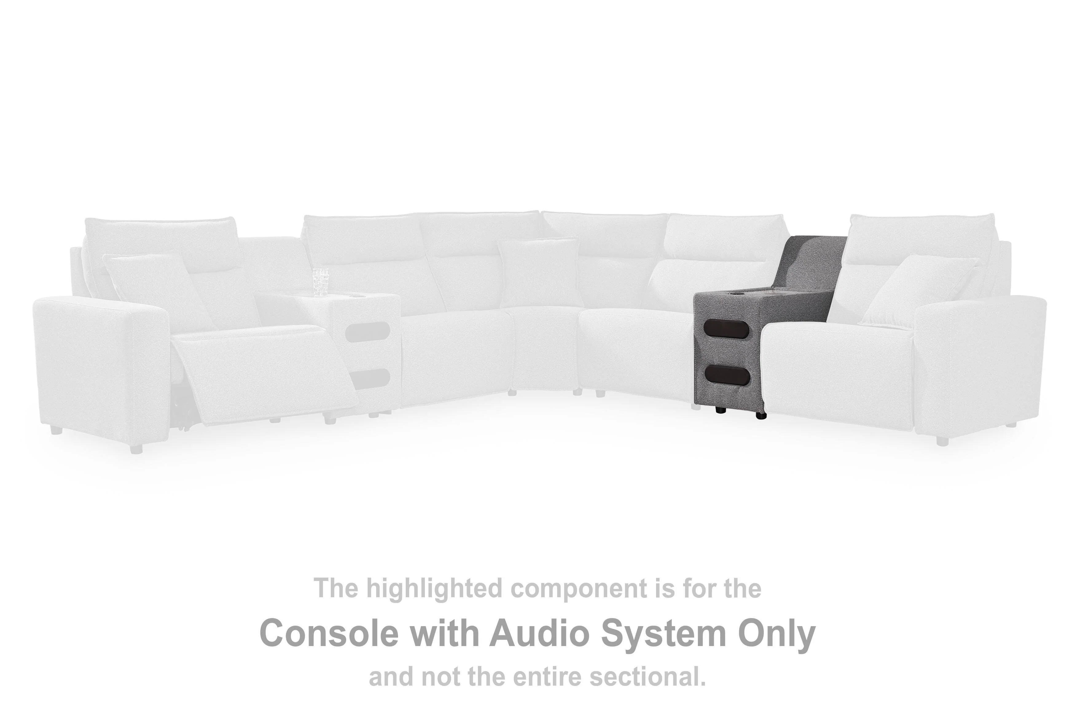 Modmax II Power Reclining Sectional with Chaise and Audio Console - Image 5