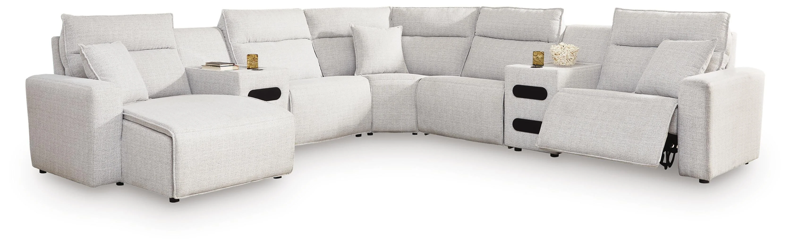 Modmax II Power Reclining Sectional with Chaise and Audio Consoles - Image 121