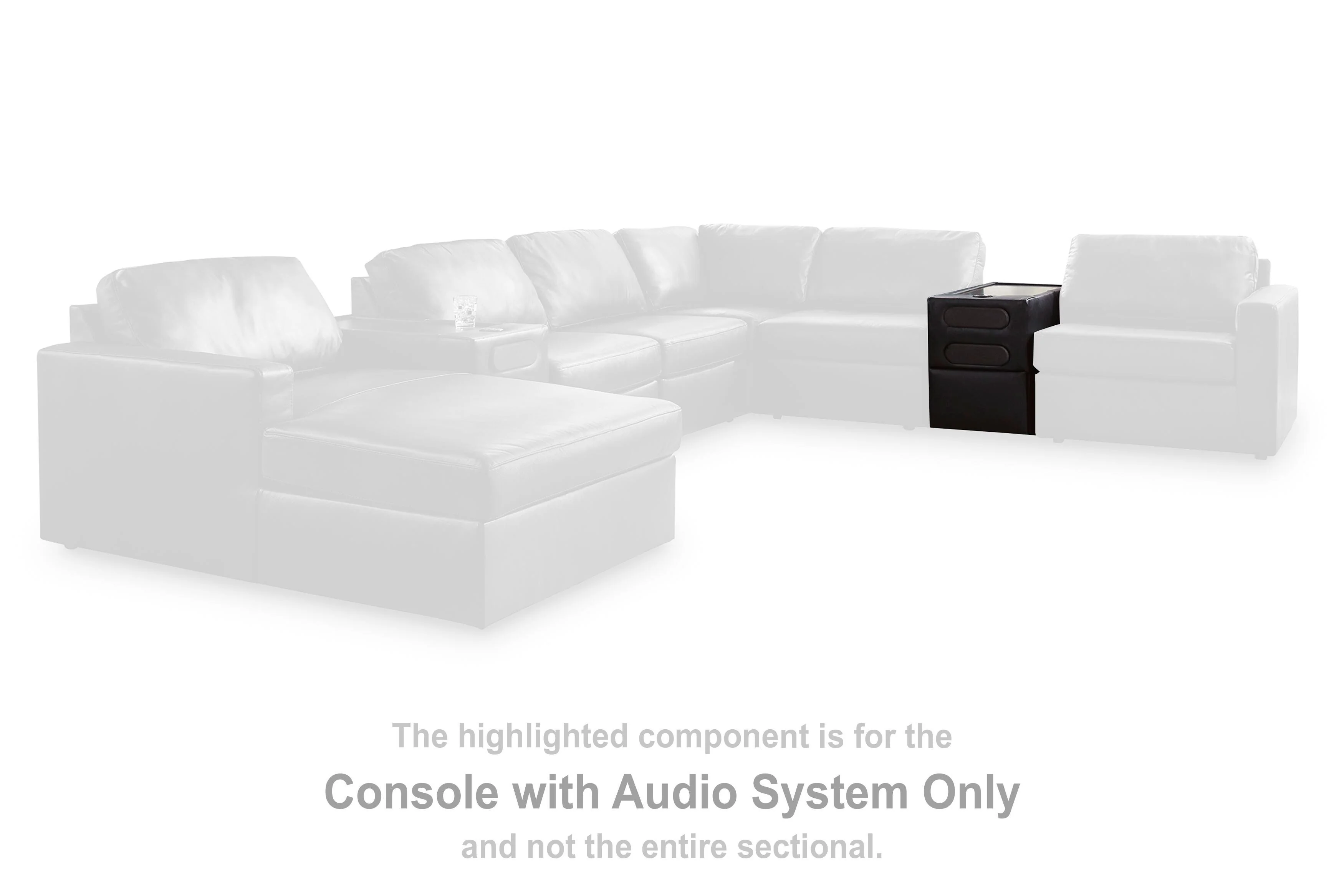 Modmax II Sectional Loveseat with Audio Console - Image 4