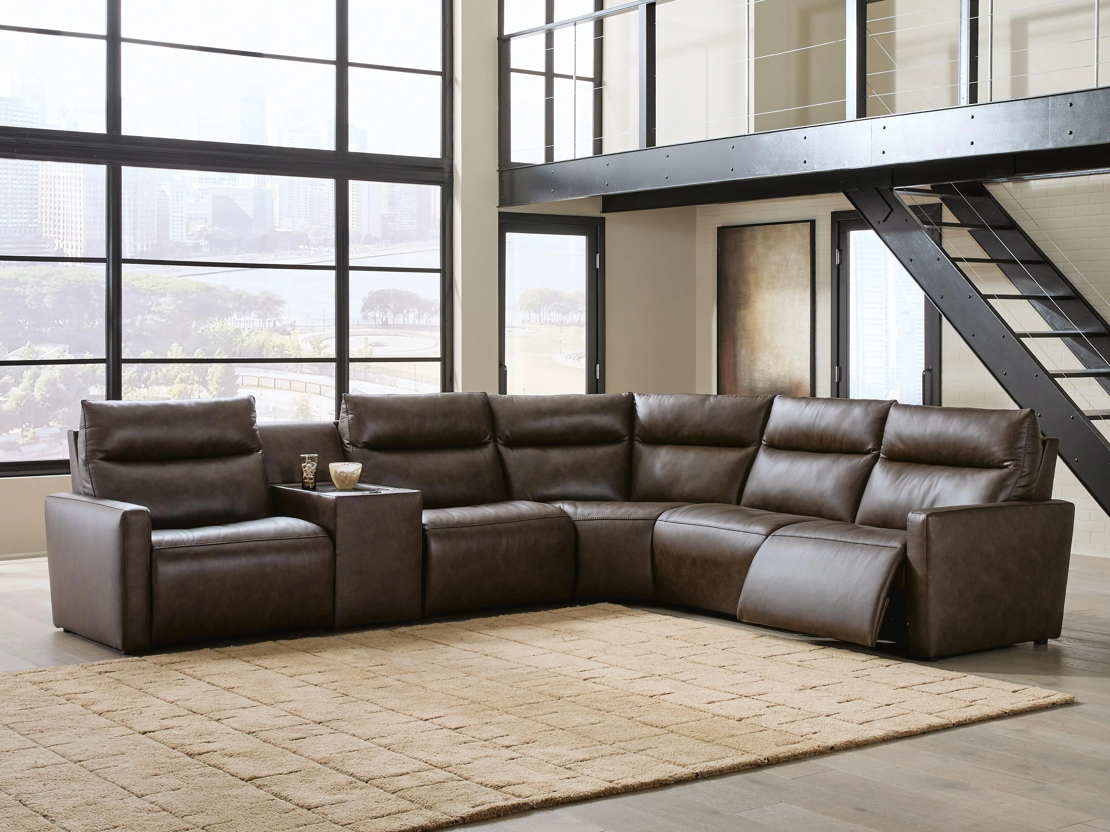 ModZ Power Reclining Sectional with Audio Console - Image 52