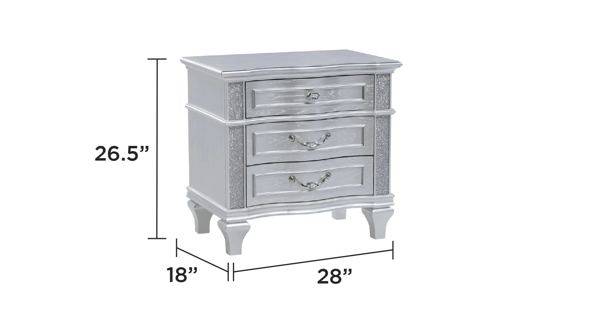 Mystic King 5PC Bedroom Set Silver - Image 15