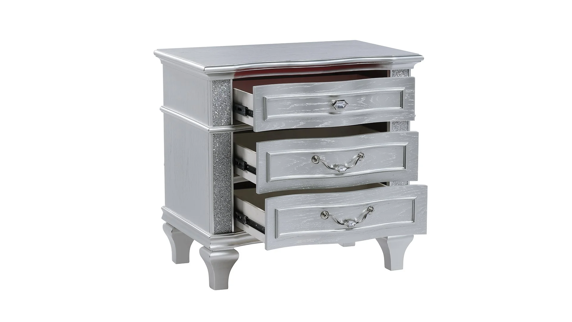 Mystic Queen 4PC Bedroom Set Silver - Image 16