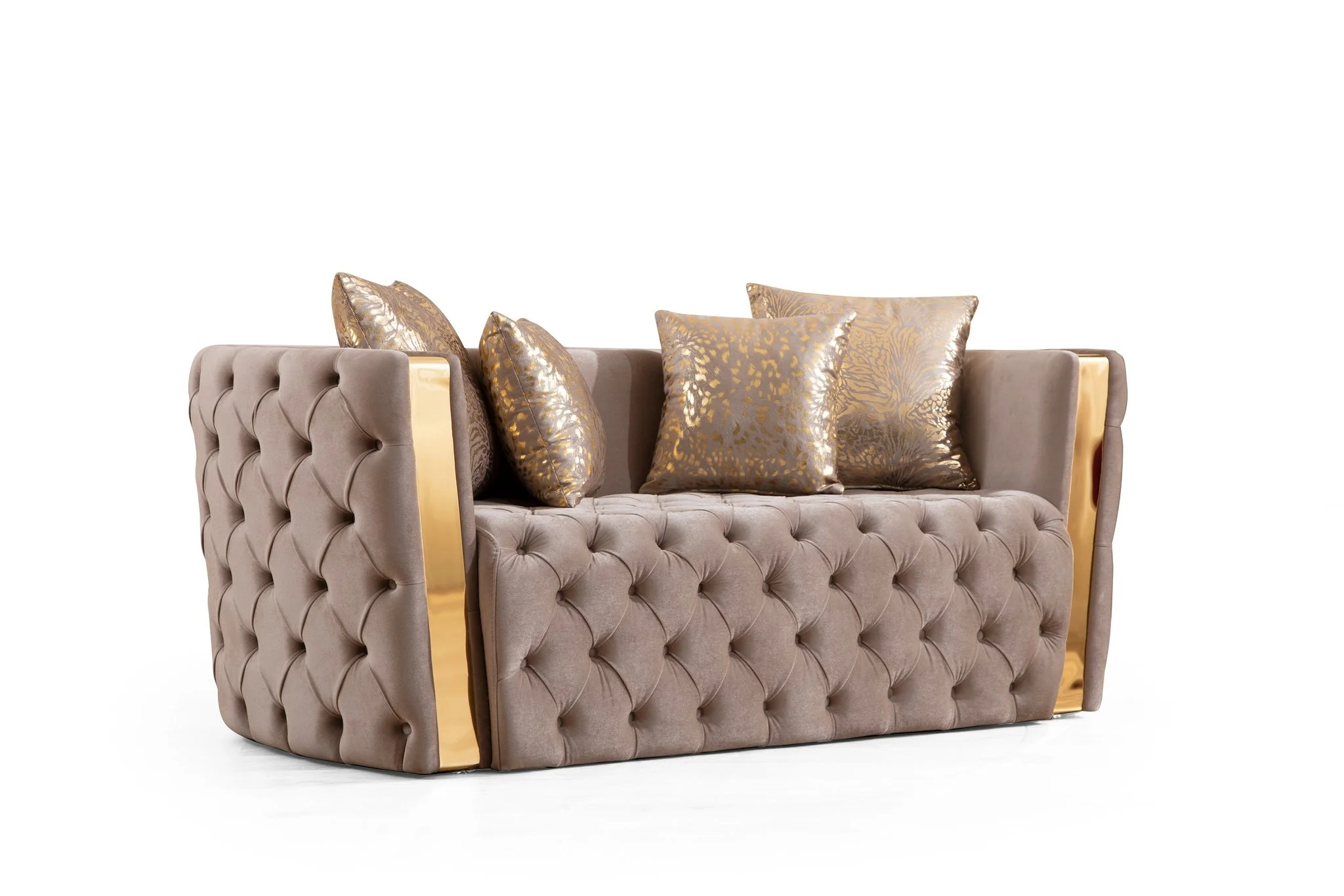 Naomi 3 Pc Living Room set Taupe - Image 7
