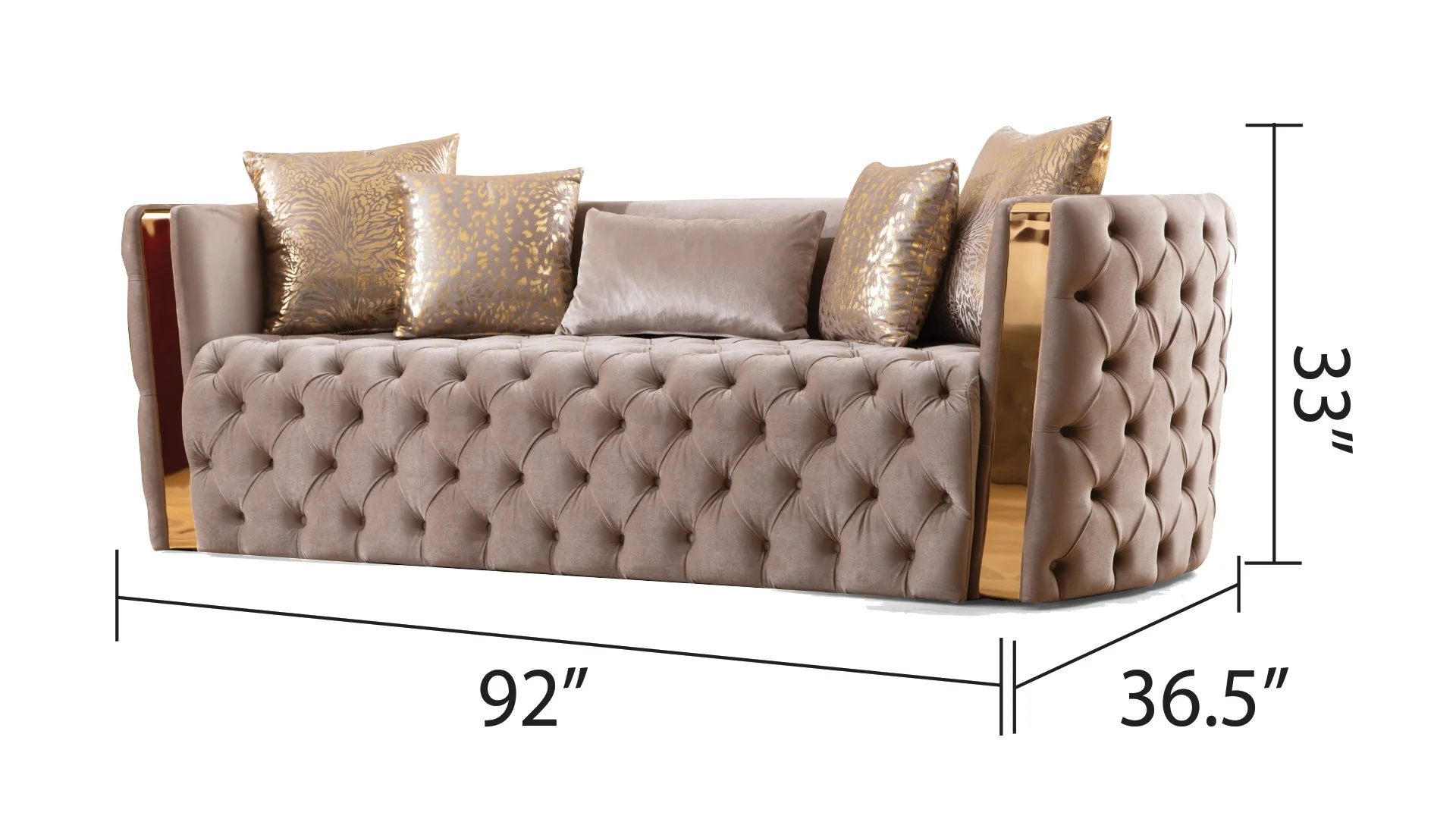 Naomi Sofa Taupe - Image 2