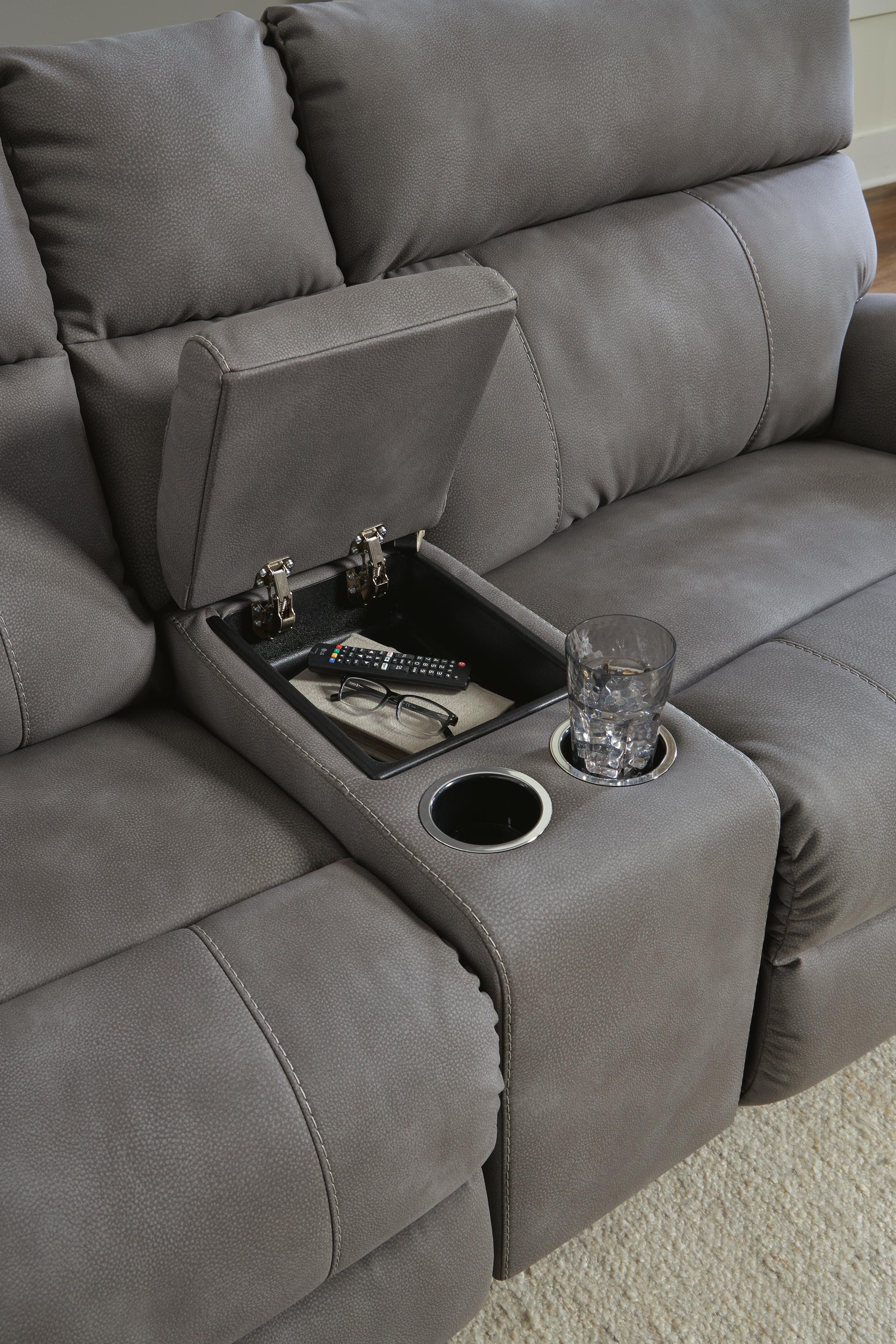 Next-Gen DuraPella Power Reclining Sectional Loveseat with Console - Image 12