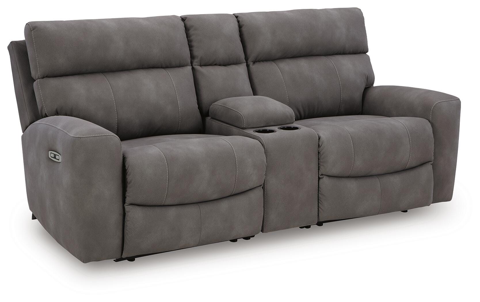 Next-Gen DuraPella Power Reclining Sectional Loveseat with Console - Image 7
