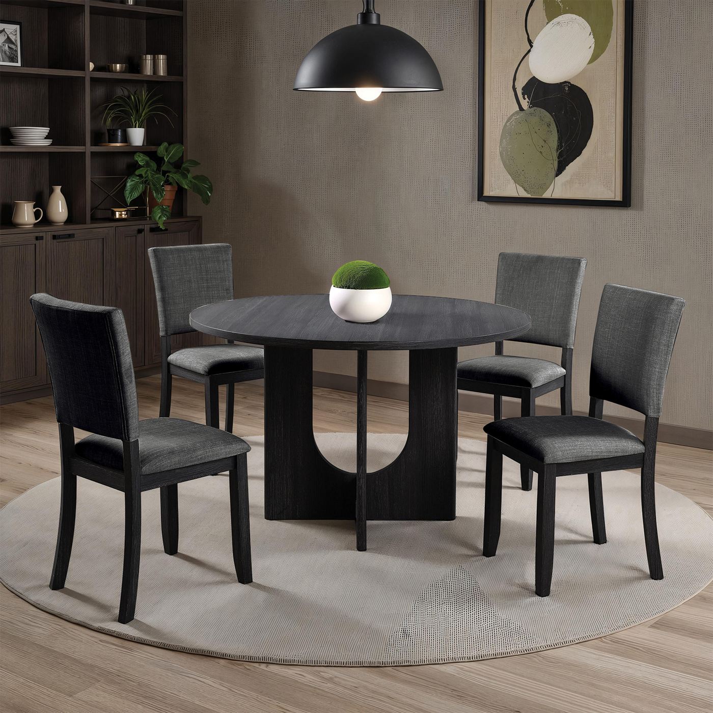 Oberto 5 Pc. Round Dining Table Set