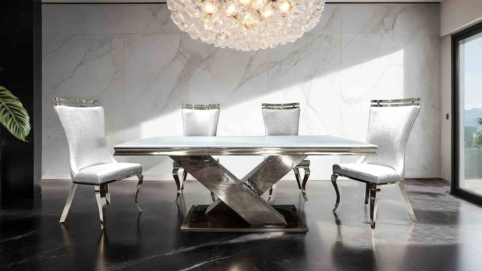 Palazzo Dining Table, Chrome - Image 2
