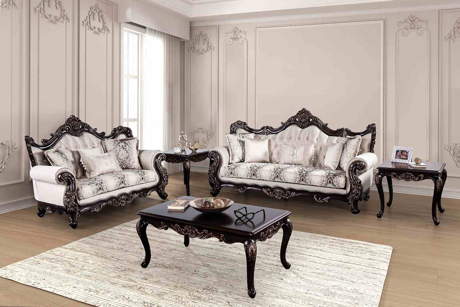 Palencia Sofa, Dark Cherry/Beige - Image 2