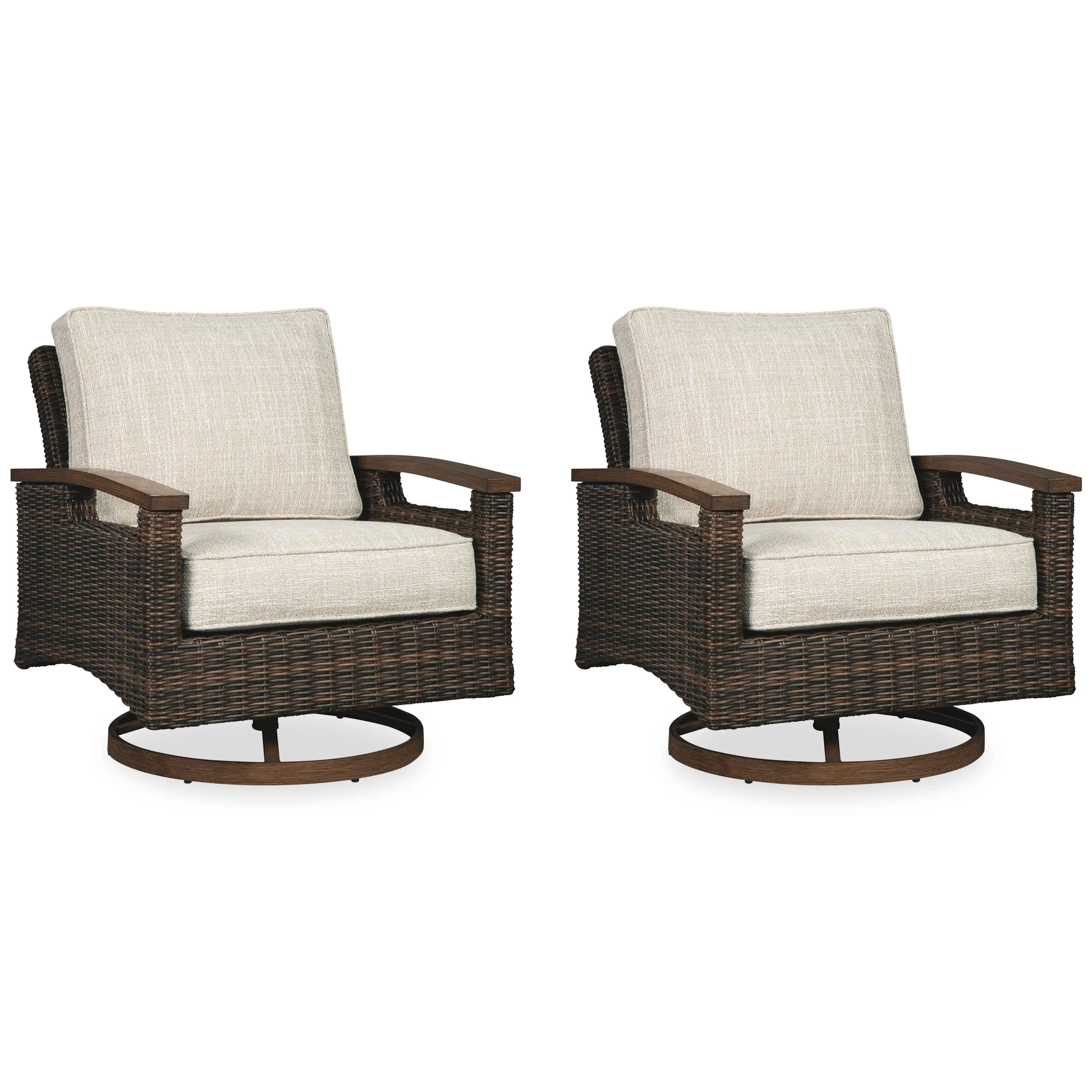 Paradise Trail Outdoor Loveseat, Lounge Chairs and Fire Pit Table - Image 5