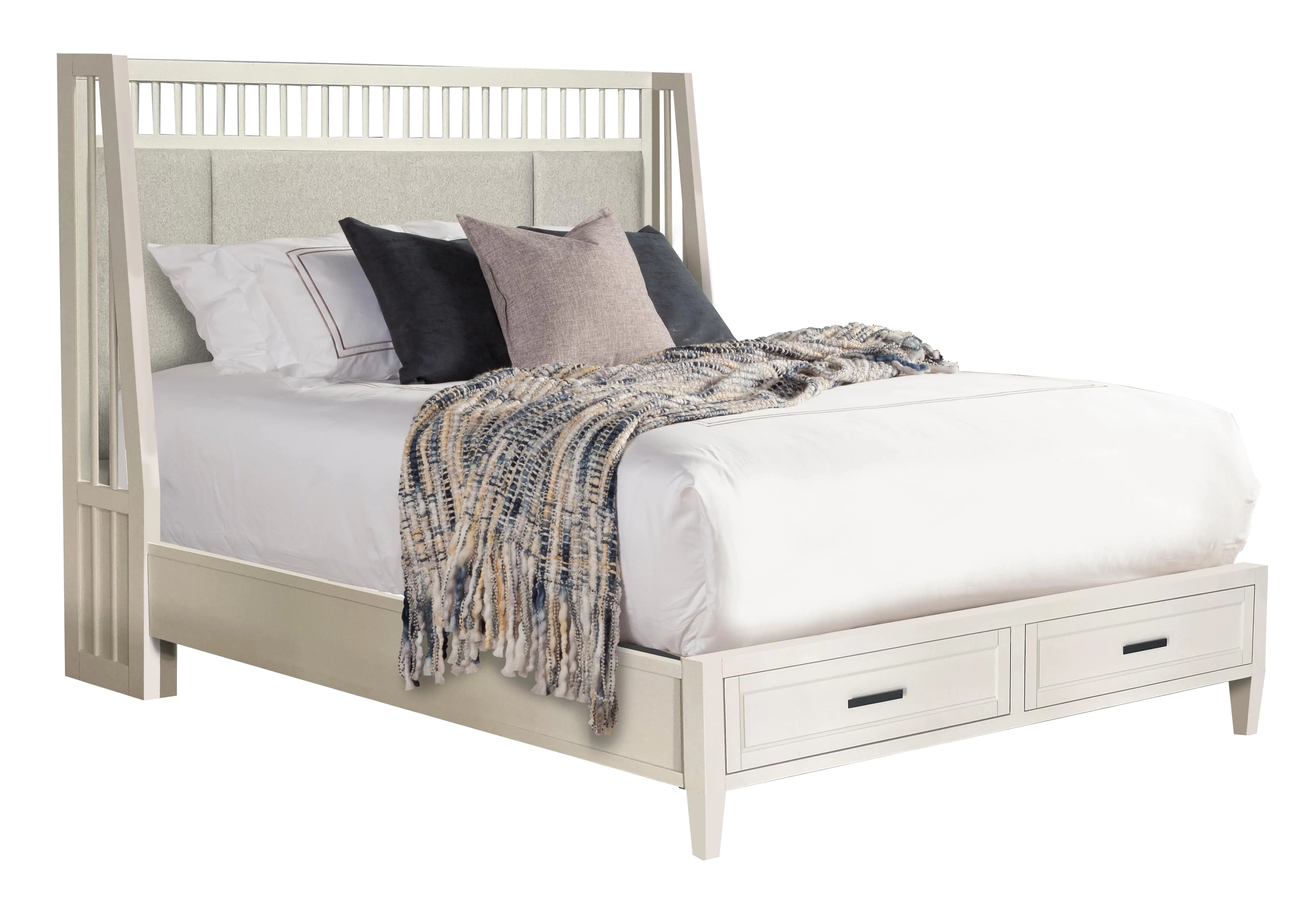 Parker House Americana Modern Bedroom King Shelter Bed 2 Nightstands Dresser with Mirror and Chest - Image 8