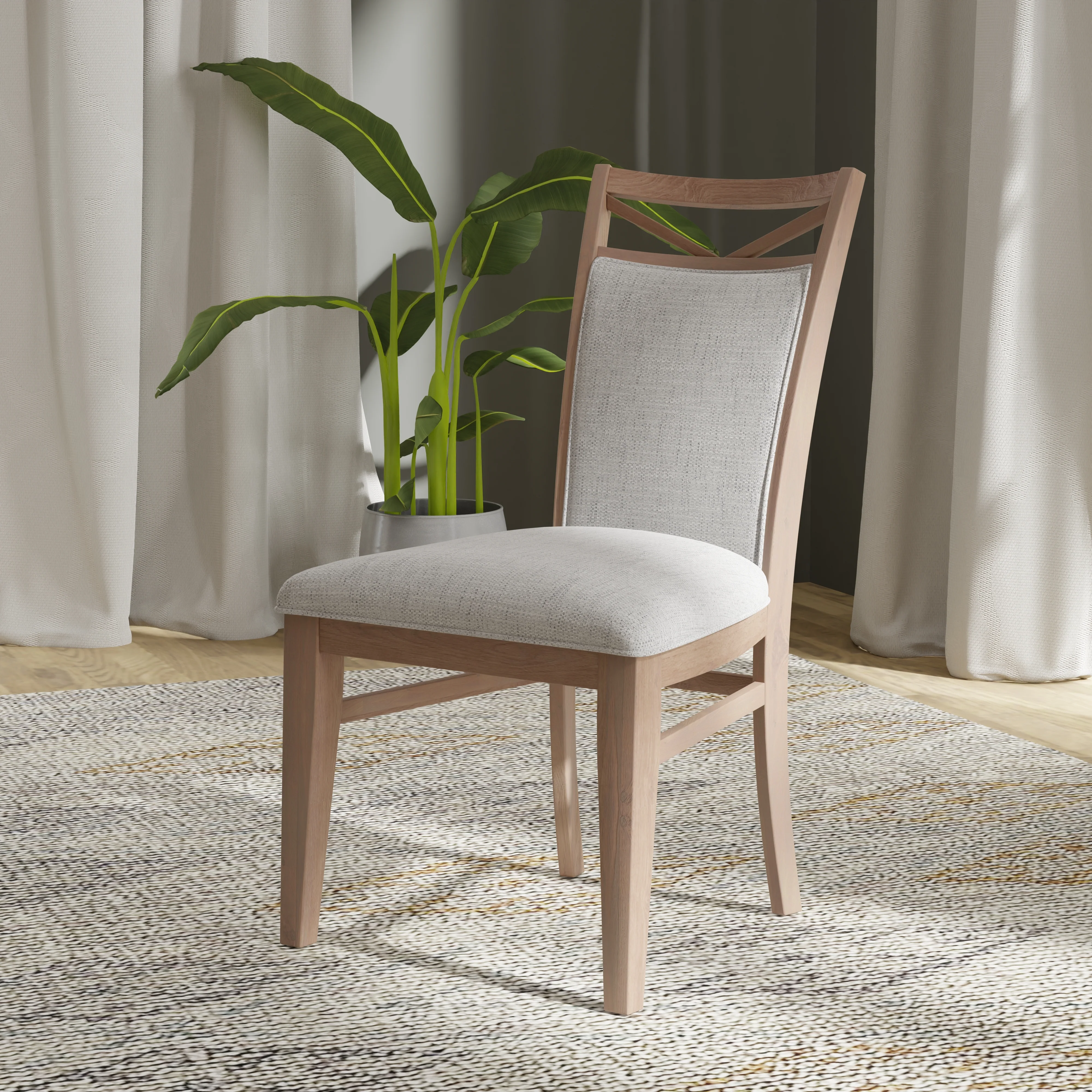 Parker House Americana Modern Dining Rectangular Extendable Dining Table with 6 Upholstered Dining Chairs - Image 6