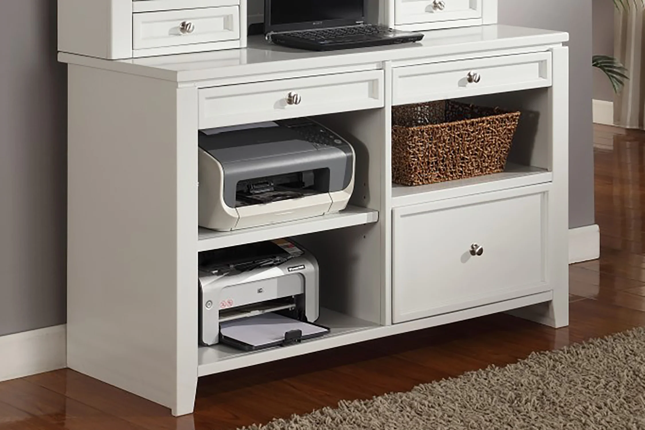 Parker House Boca L Shape Desk with Credenza and Hutch - Image 4