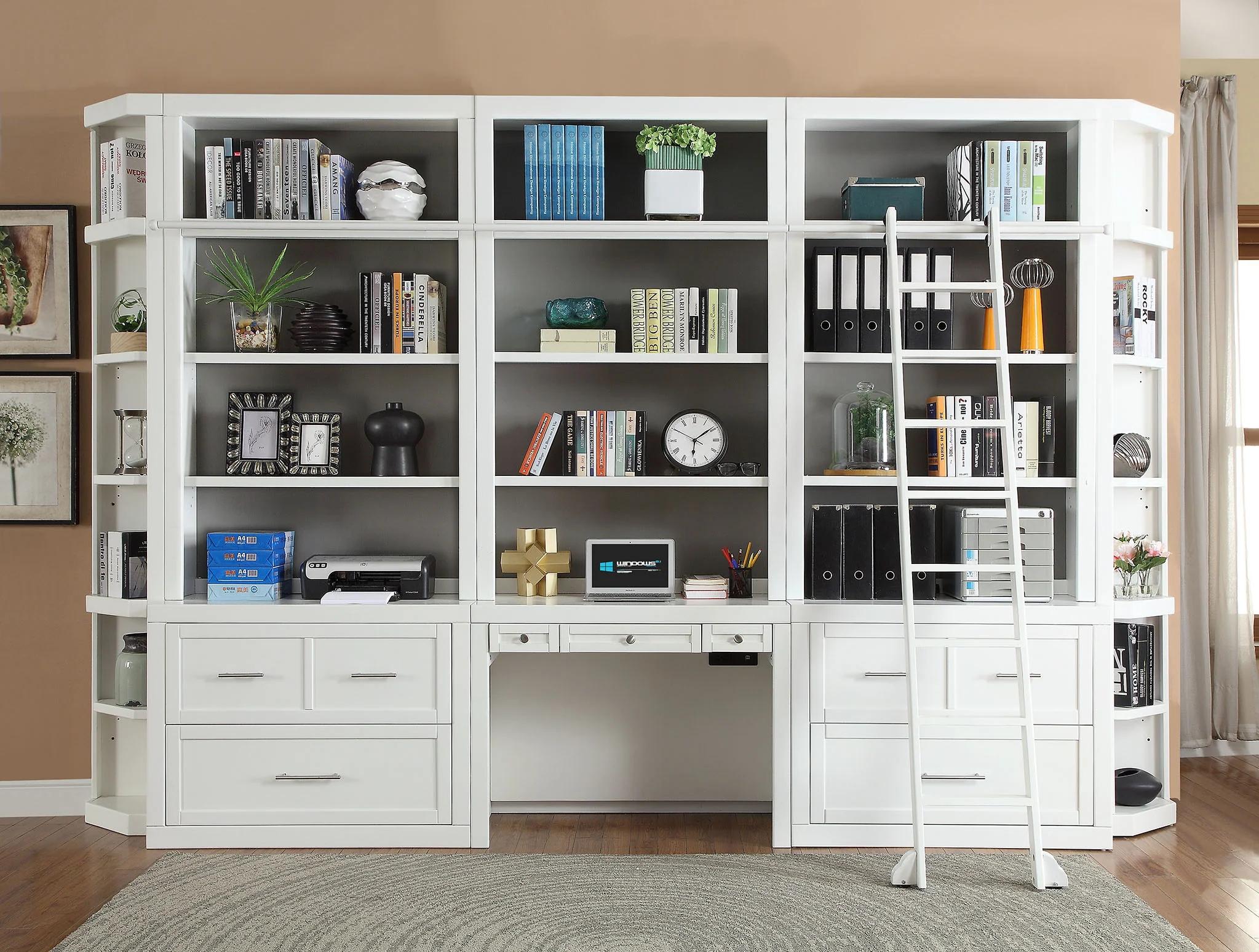 Parker House Catalina 40 In. Library Desk and Hutch - Image 7