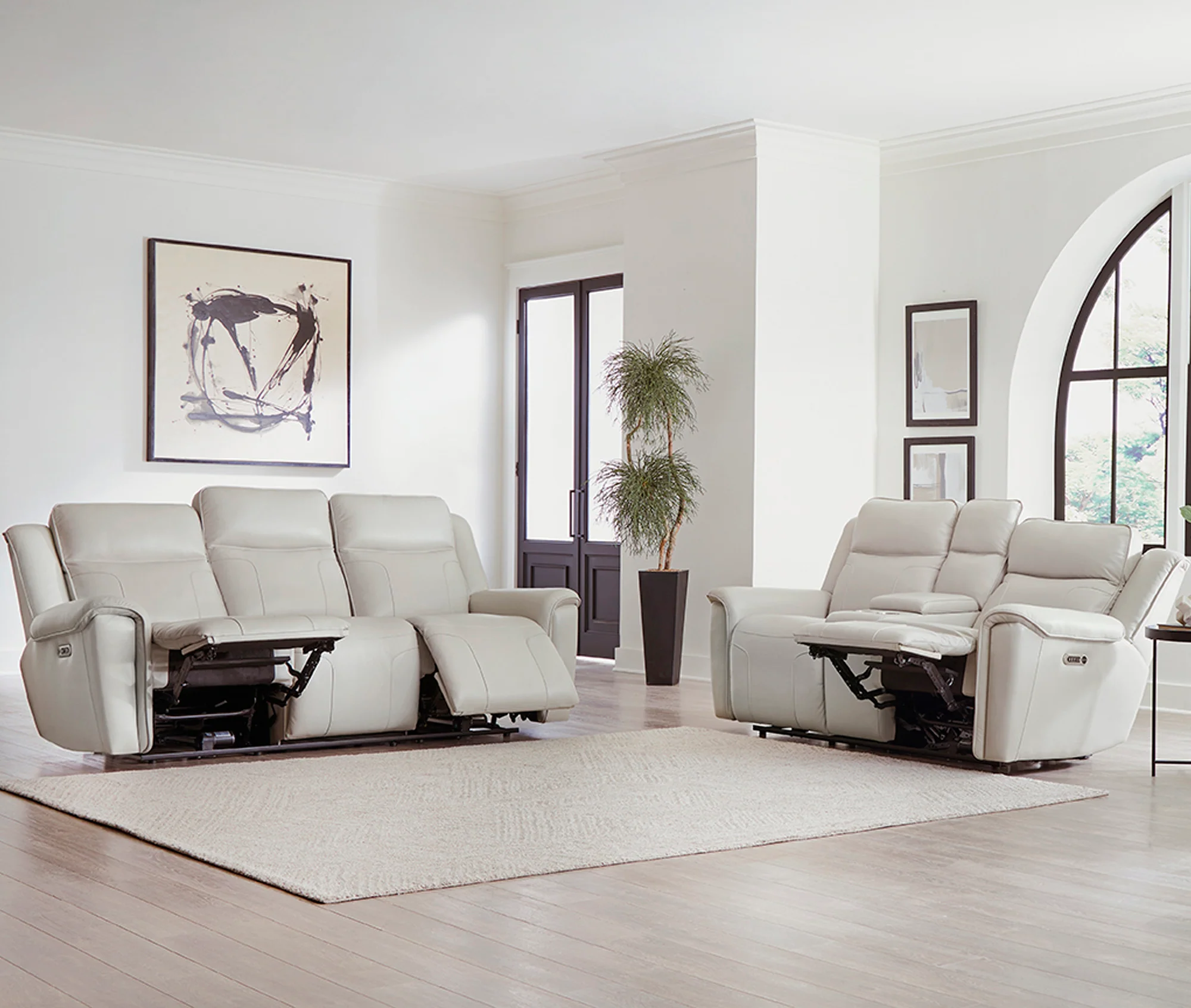 Parker Living Atlantis - Whisper Ivory Power Reclining Zero Gravity Console Loveseat - Image 4