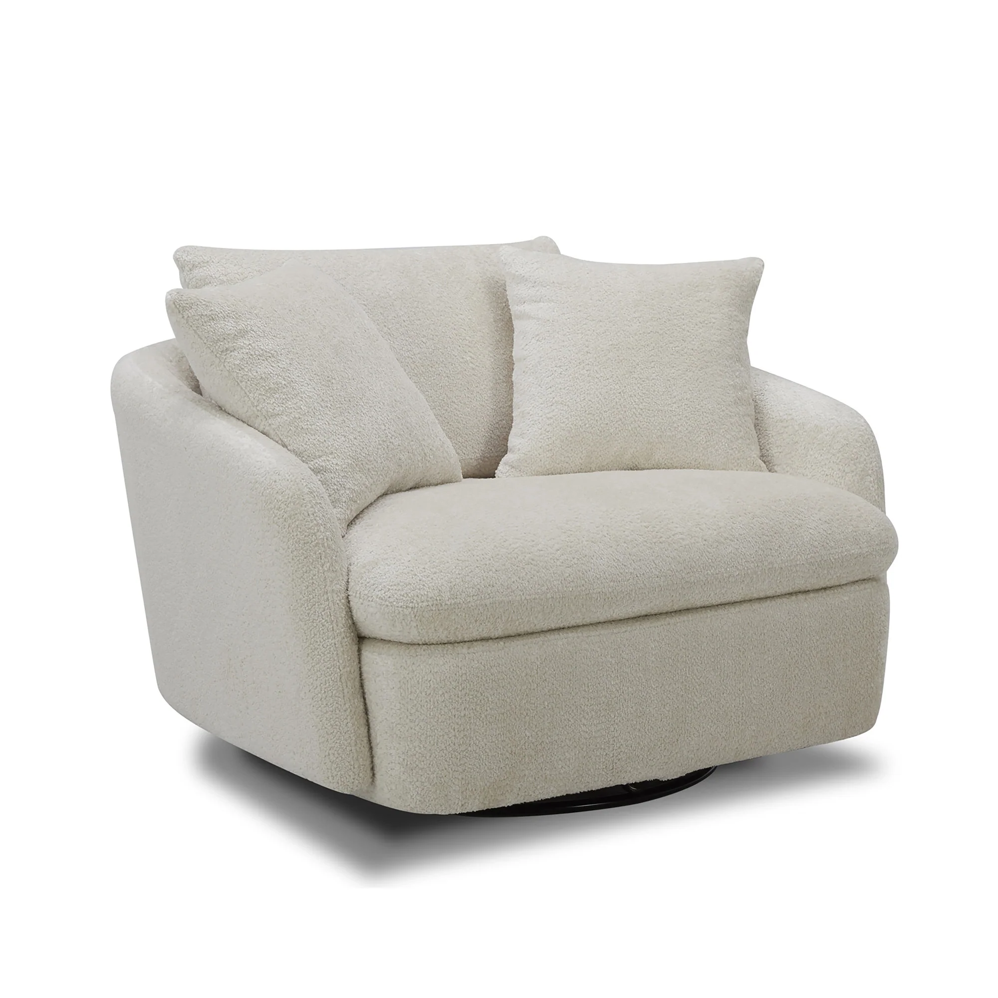 Parker Living Boomer - Utopia Sand Large Swivel Chair with 2 Toss Pillows Two Pack - Image 4