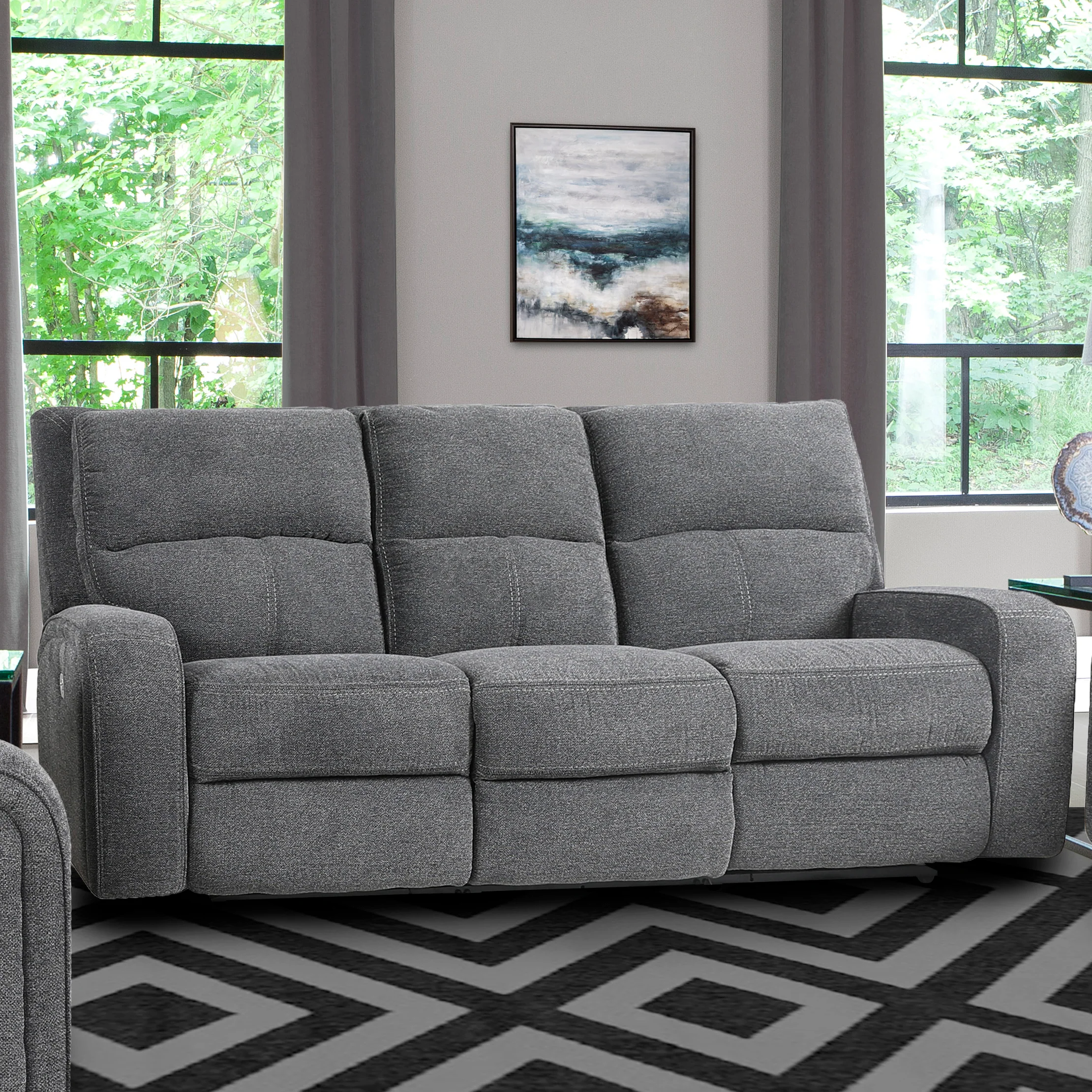 Parker Living Polaris - Bizmark Grey Power Reclining Sofa Loveseat and Recliner - Image 3