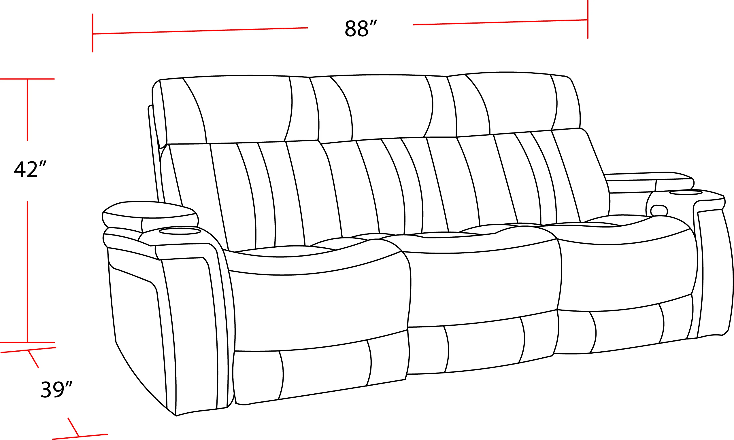 Parker Living Royce - Fantom Brown Power Reclining Sofa with Drop Down Console - Image 7