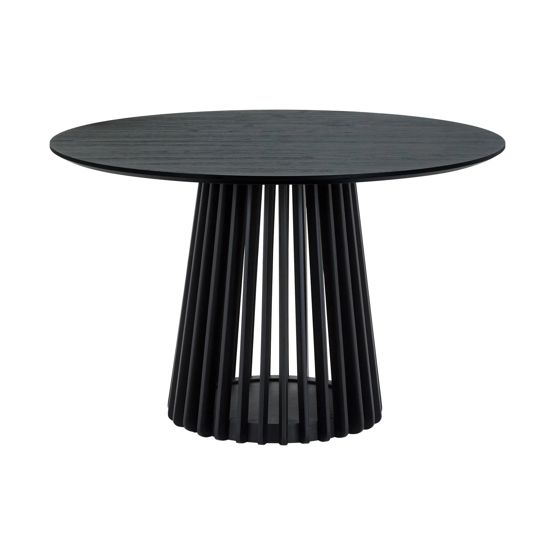 Pasadena Erie 5 Piece Round Dining Set in Black Oak Finish with Paper Cord Chairs - Image 4