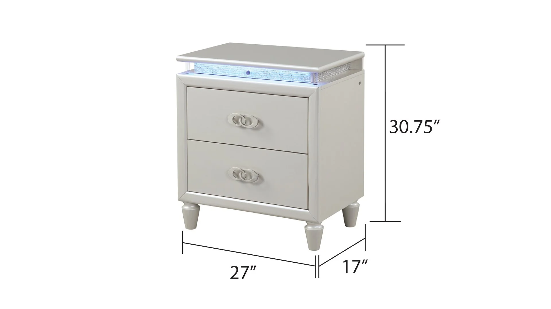 Passion Queen 4PC Bedroom set Milky White - Image 13