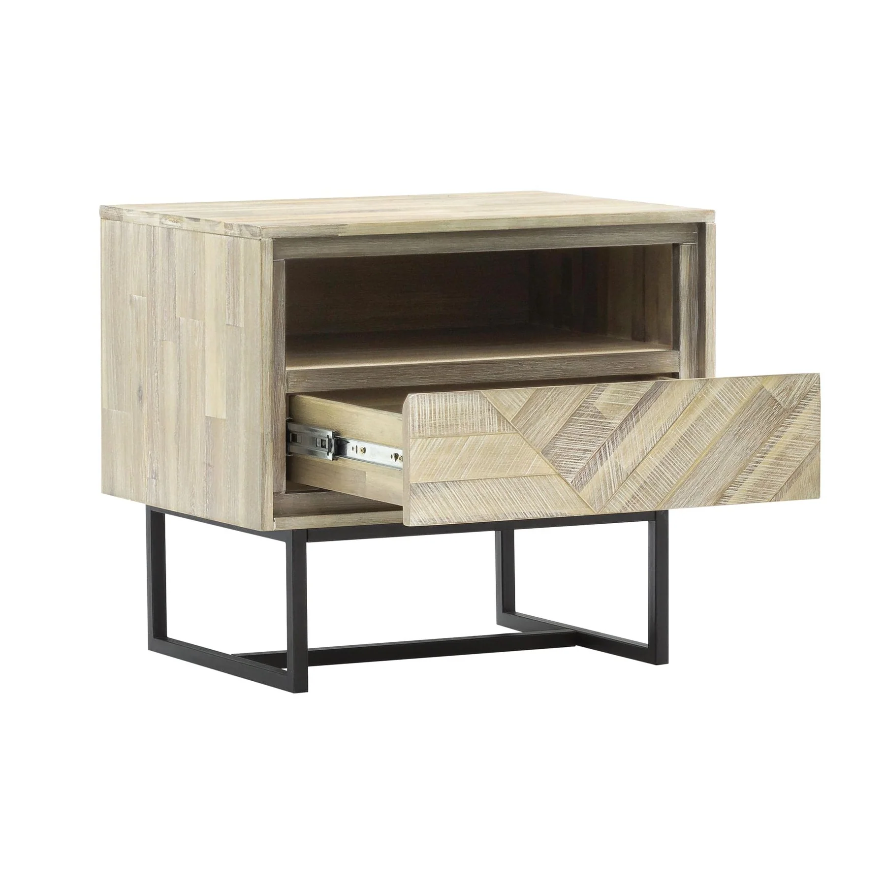 Peridot 4 Piece King Bedroom Set in Natural Acacia Wood - Image 7