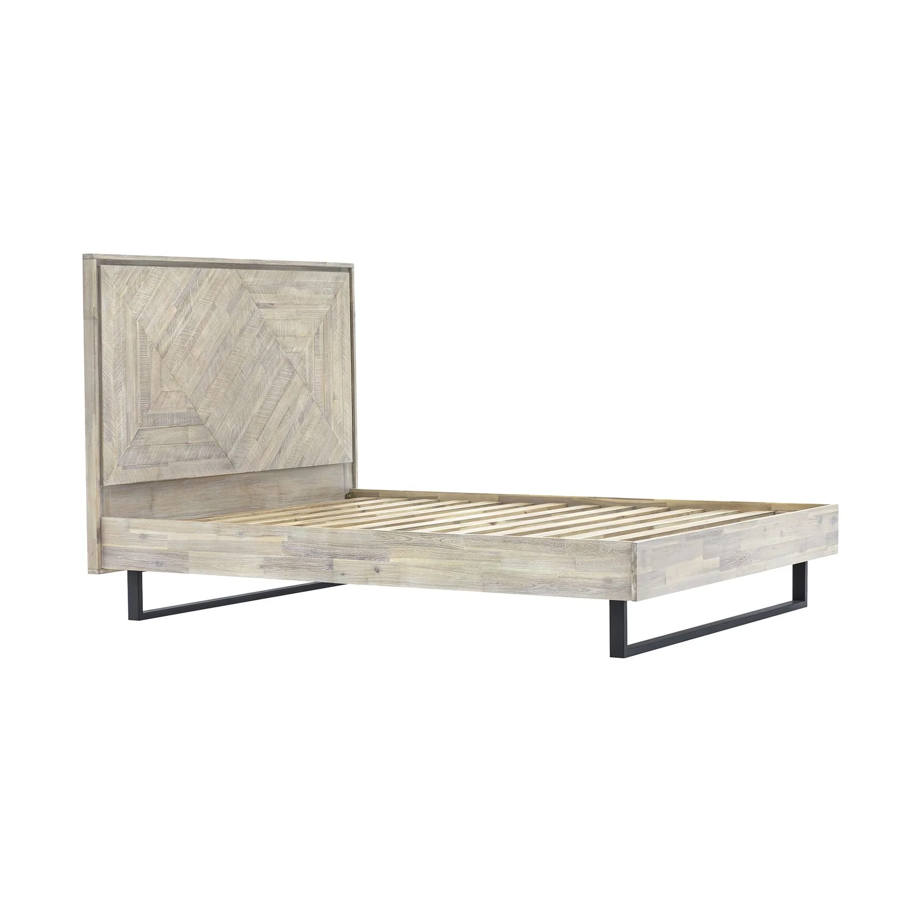 Peridot Queen Platform Bed Frame in Natural Acacia Wood - Image 2