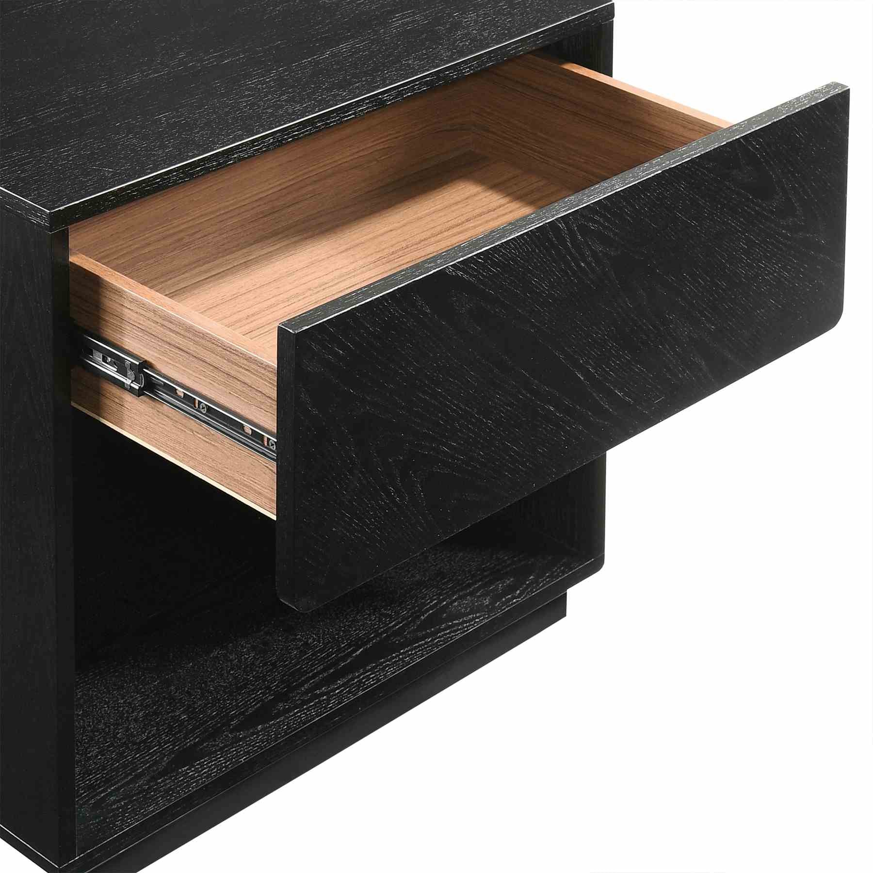 Petra Queen 3 Piece Wood Bedroom Set in Black Finish - Image 8