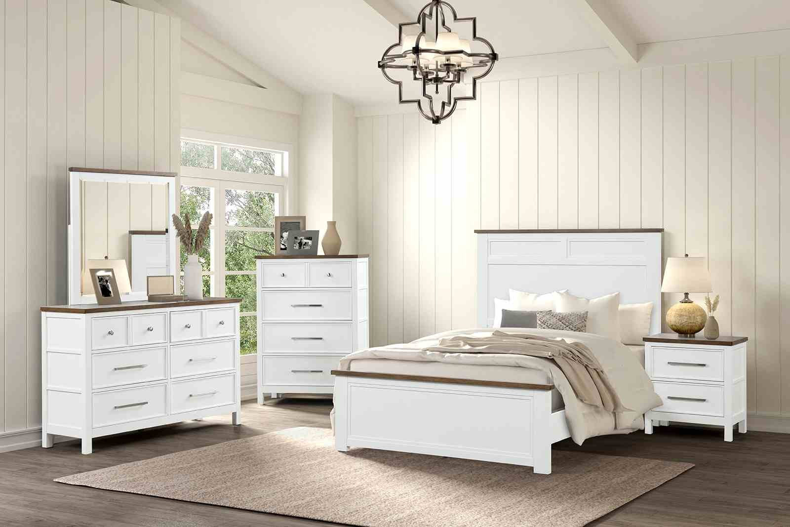 Pinetop Nightstand, White/Dark Brown - Image 2