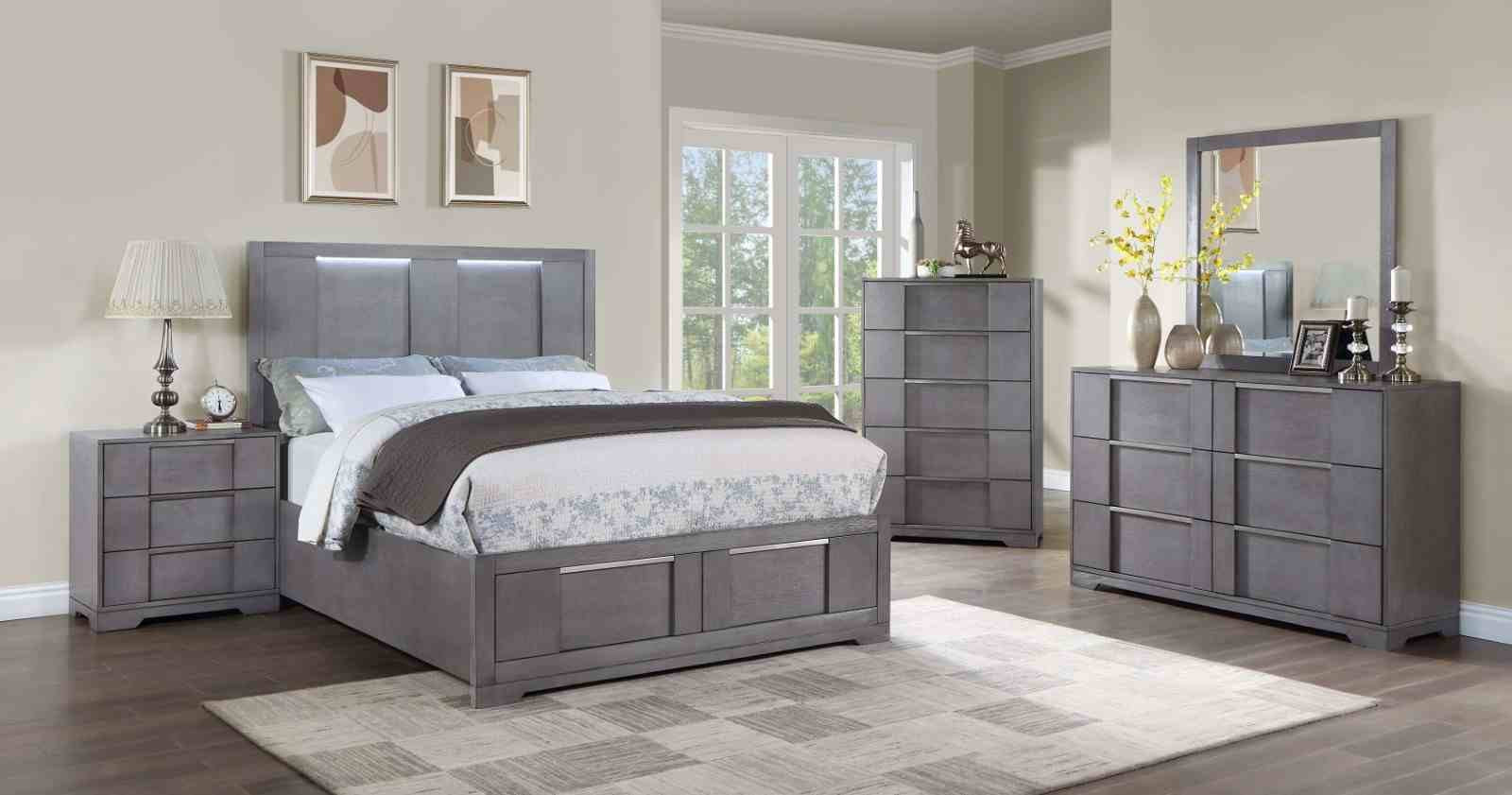Regulus E.King Bed, Gray - Image 2