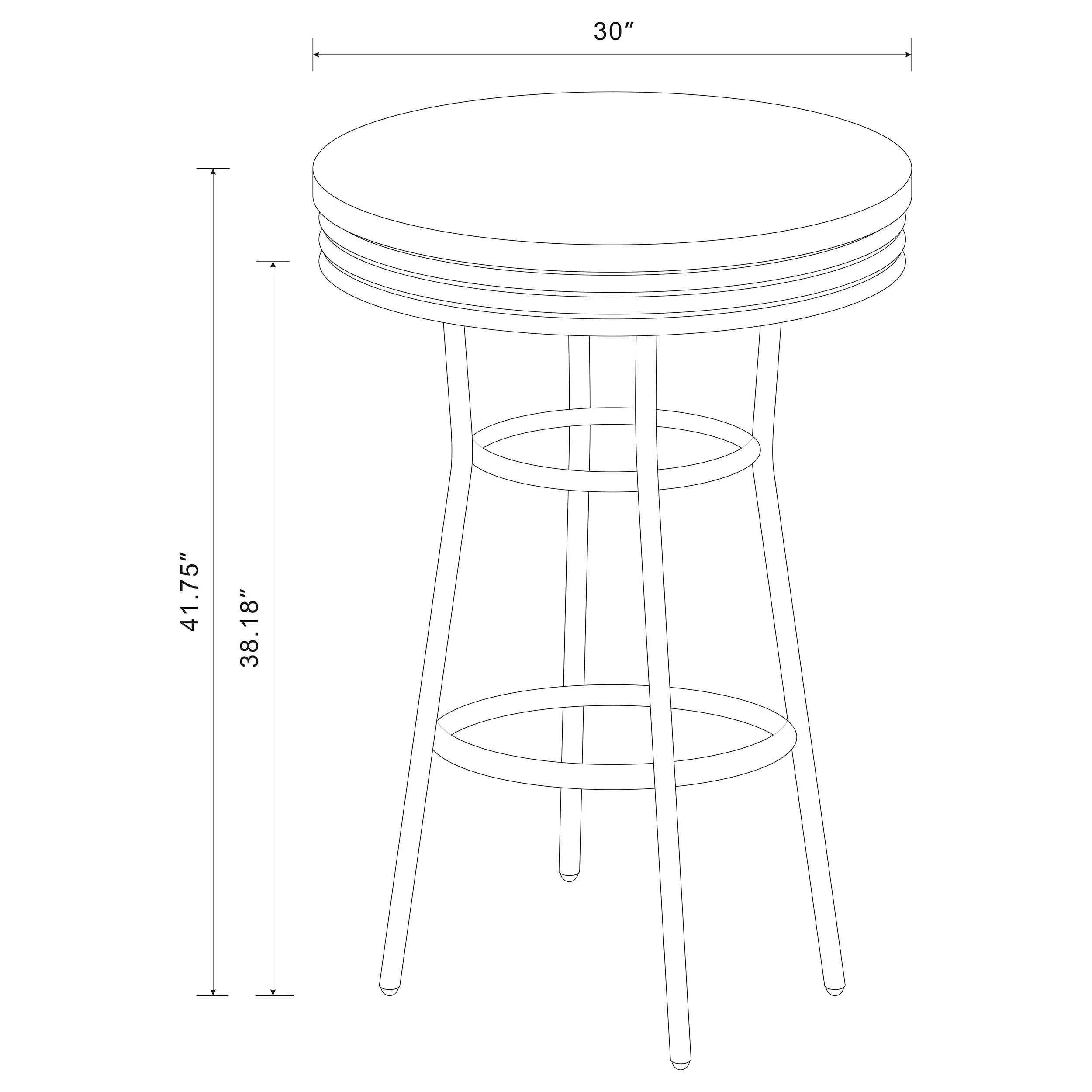 Retro Bar Table Set - Image 13