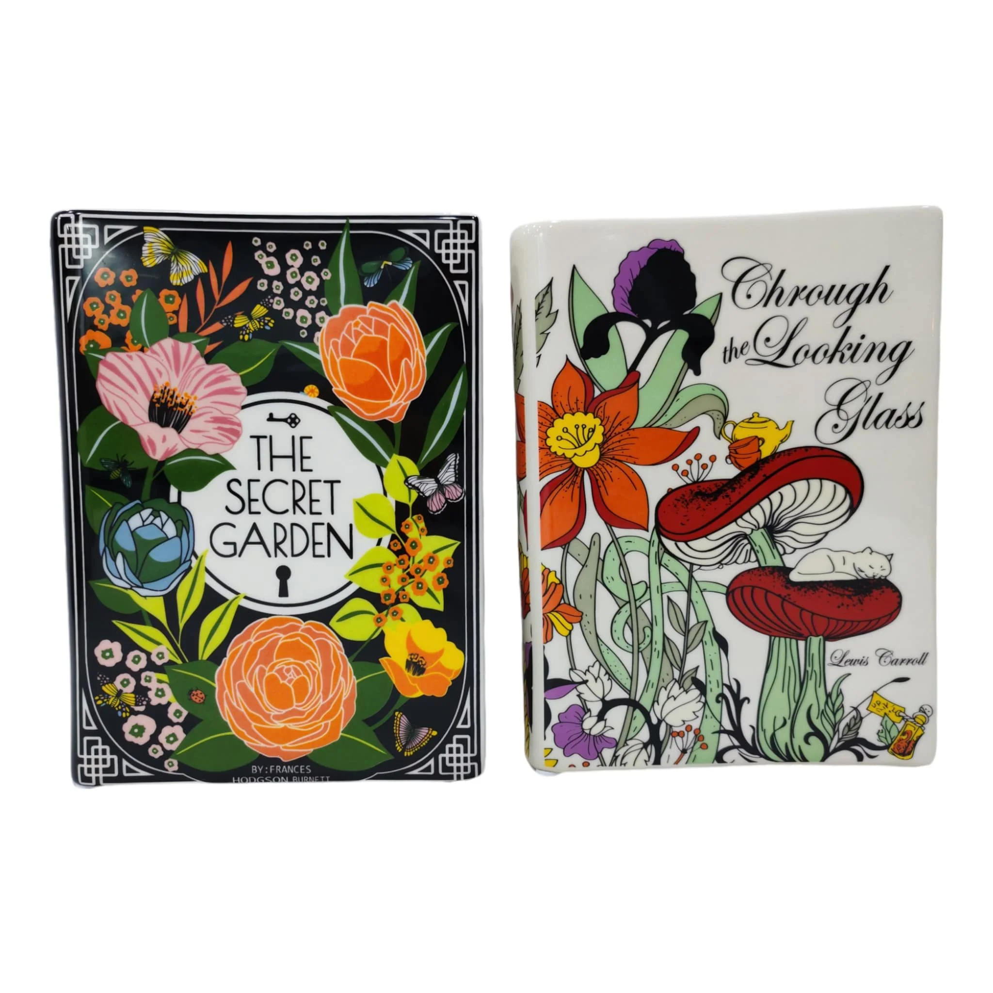 S/2 8x6" Book Vase, Multi