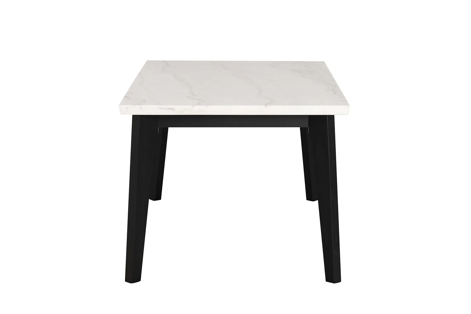 Sabro Rect Dining Table w/ Marble Top, Black/White - Image 4