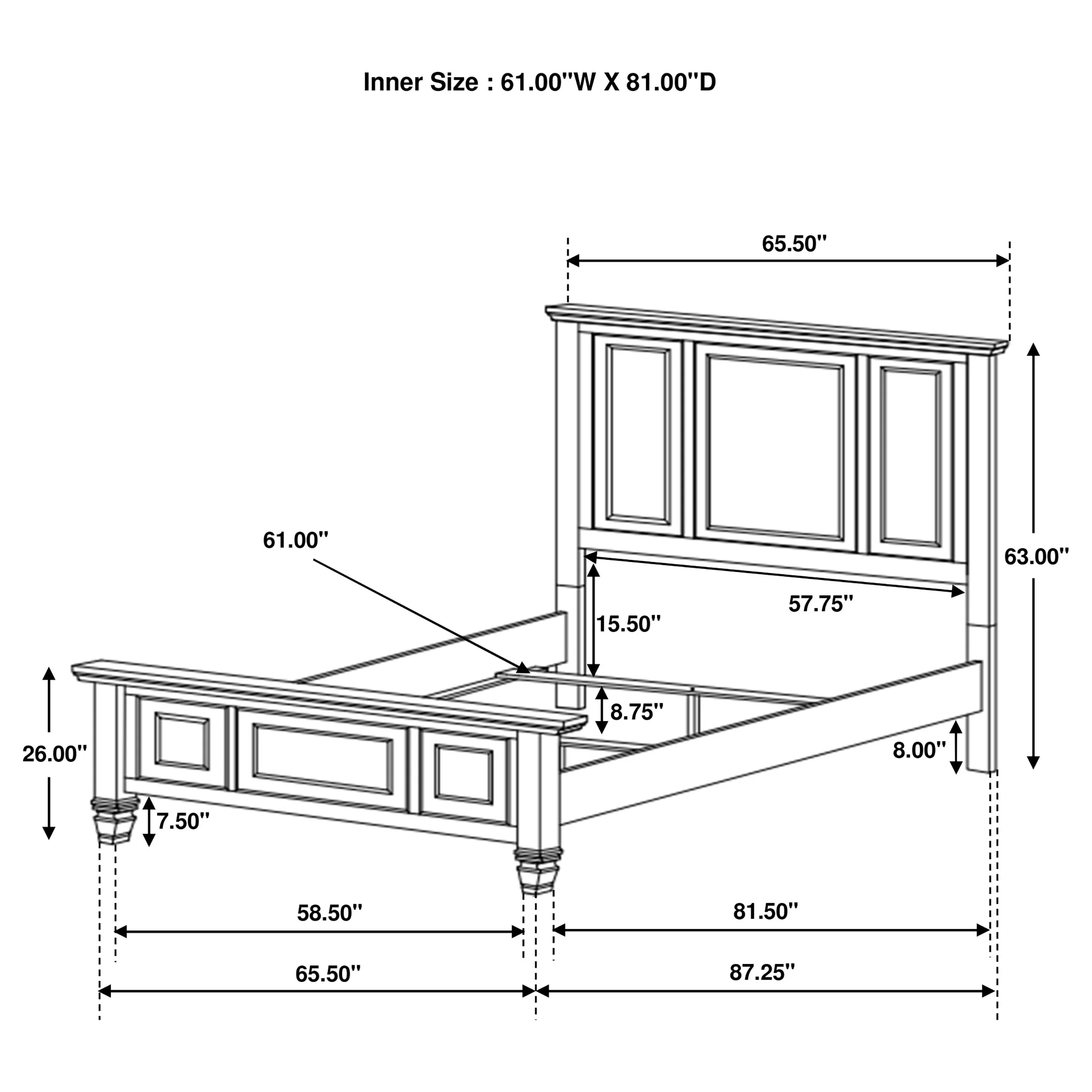 Sandy Beach Panel Bed - Image 6