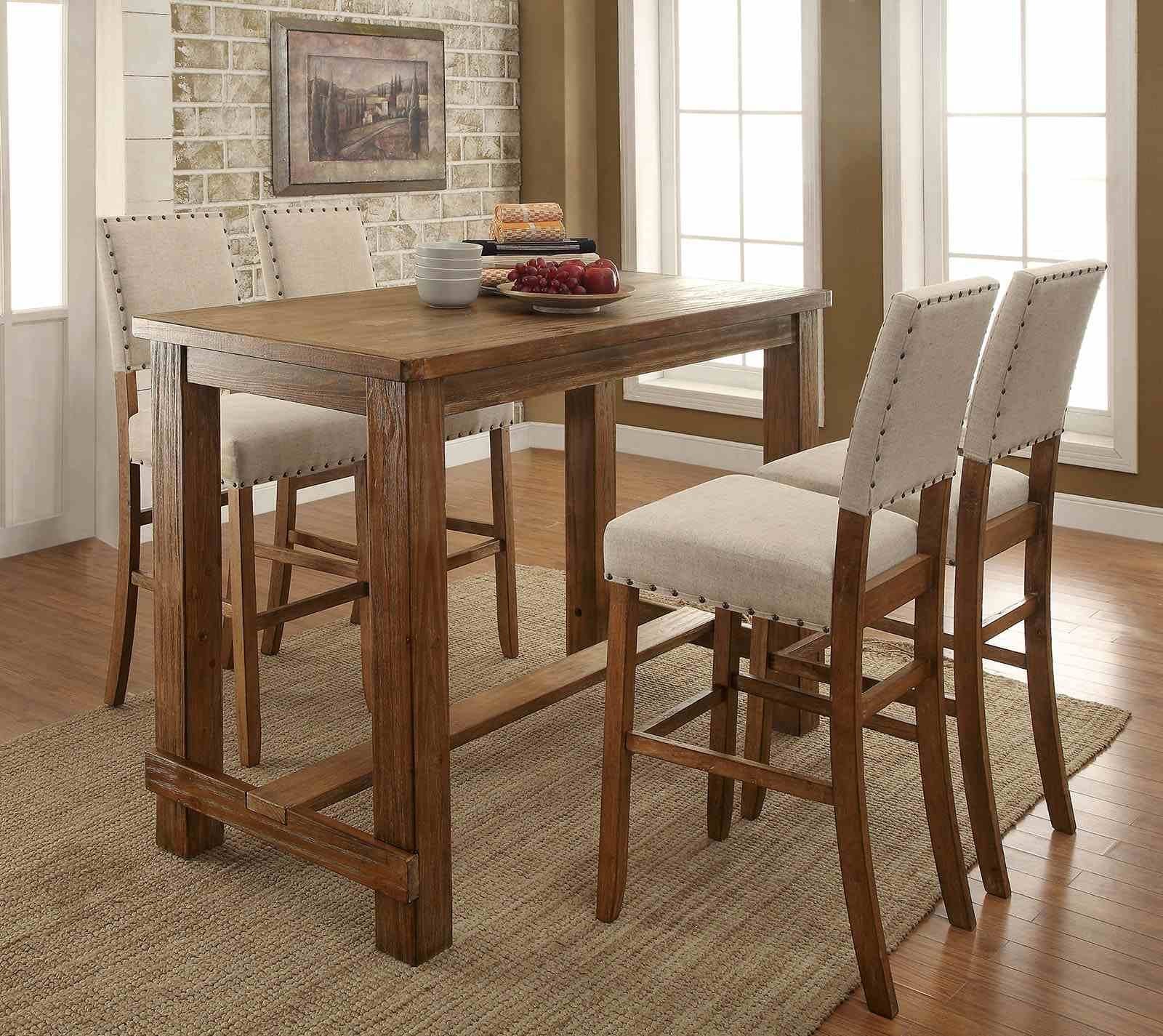 Sania Bar Ht. Table, Rustic Oak