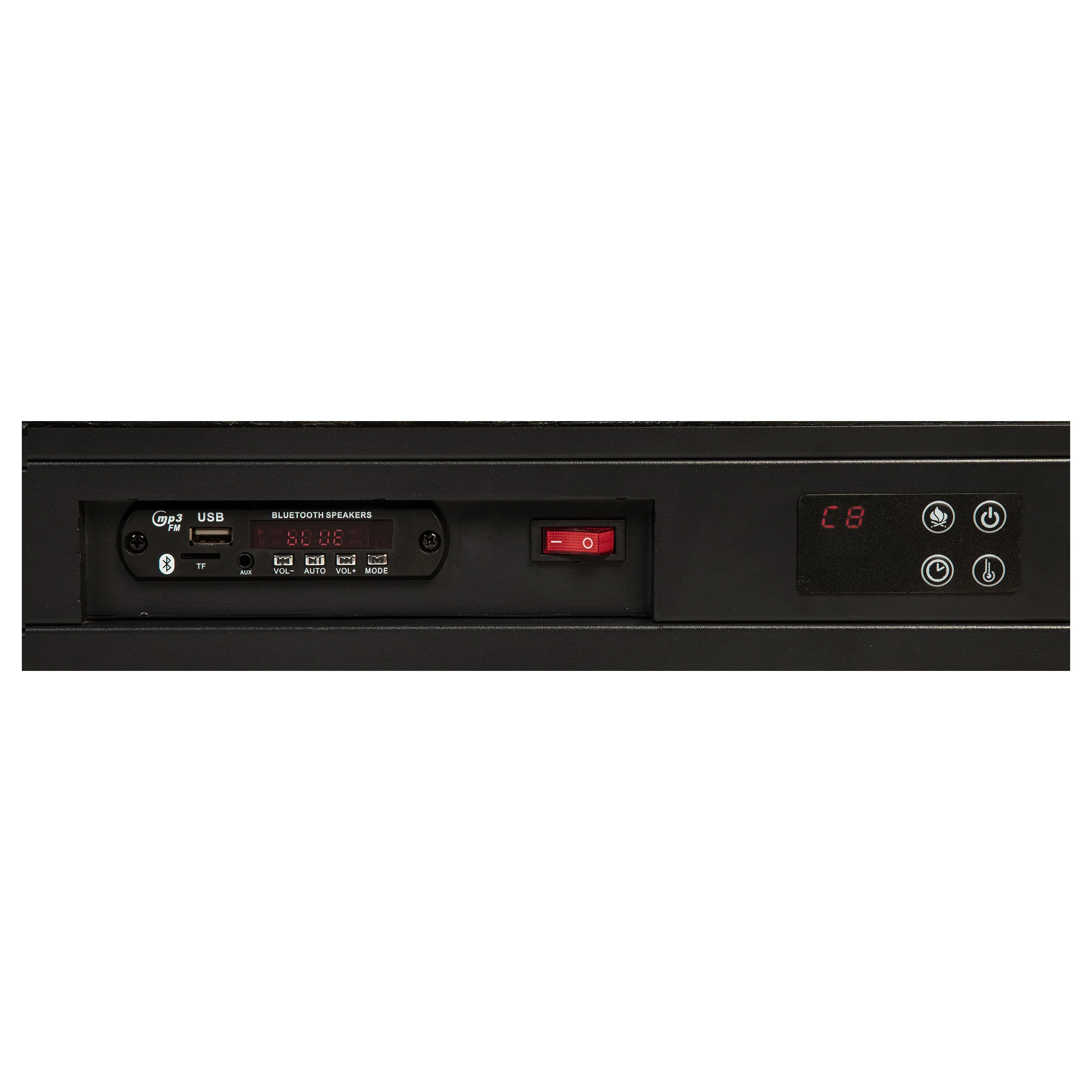 Senna Panel Bed with Bluetooth Speaker and Flame Visualizer - Image 9