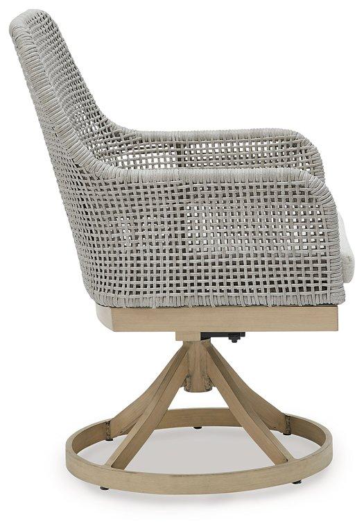 Seton Creek Outdoor Swivel Dining Chair (Set of 2) - Image 9