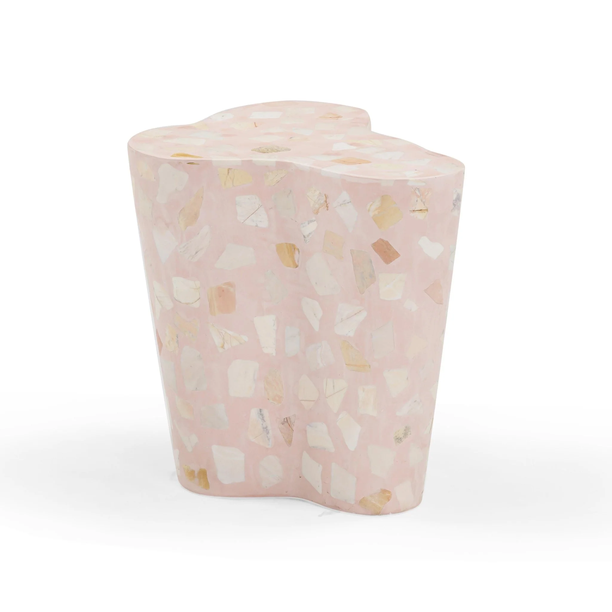 Slab Sunset Pink Terrazzo Indoor/Outdoor Side Table