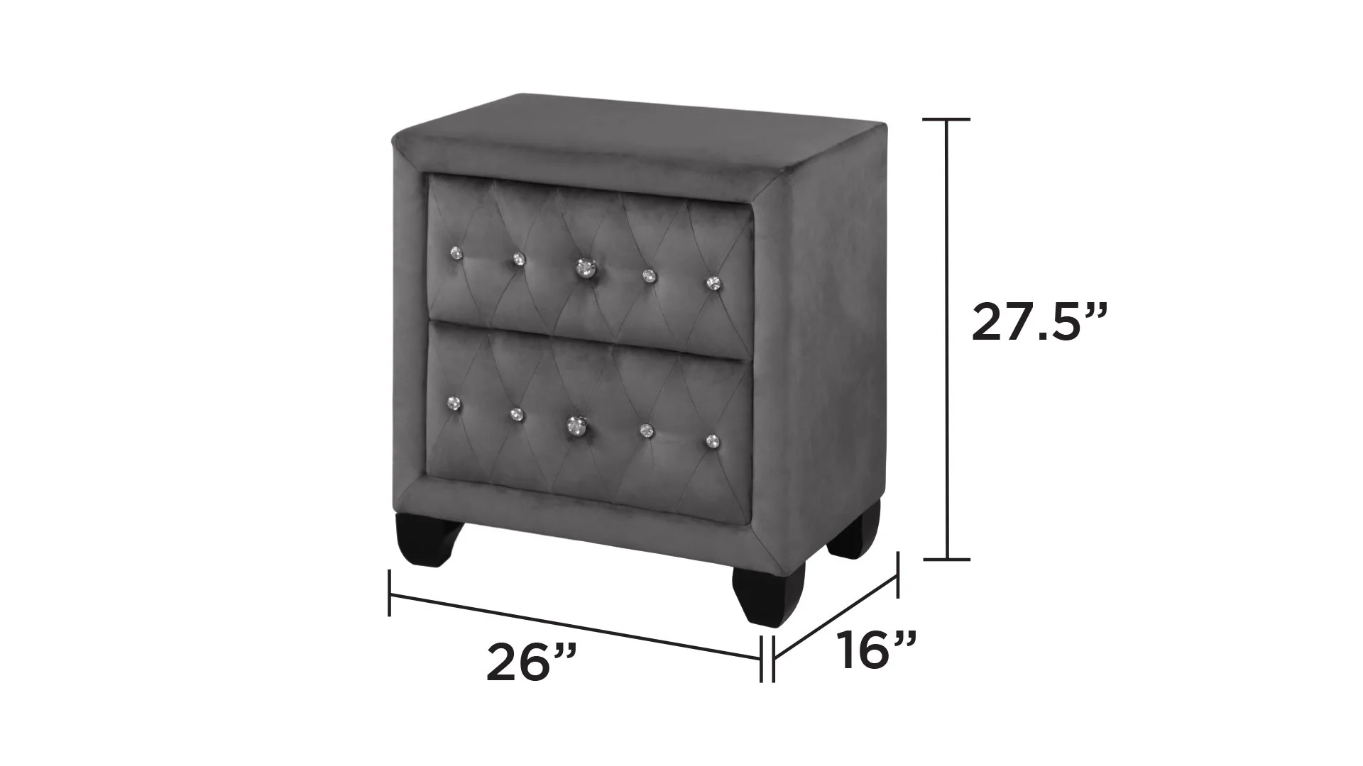 Sophia Full Bed 4 Grey - Image 14
