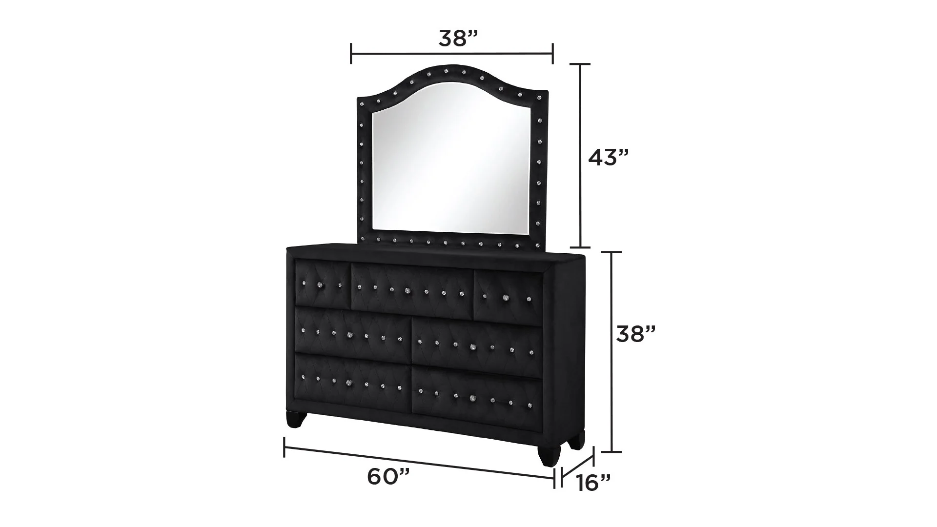Sophia King Bed 4 Black - Image 7