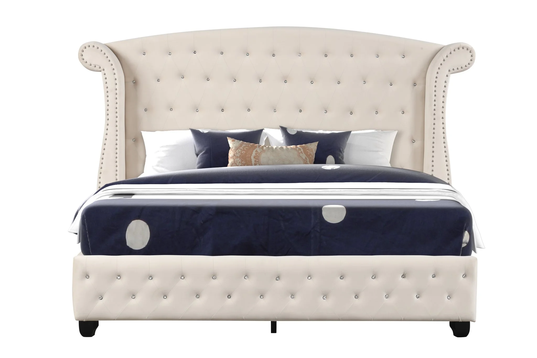 Sophia King Bed  Cream - Image 2