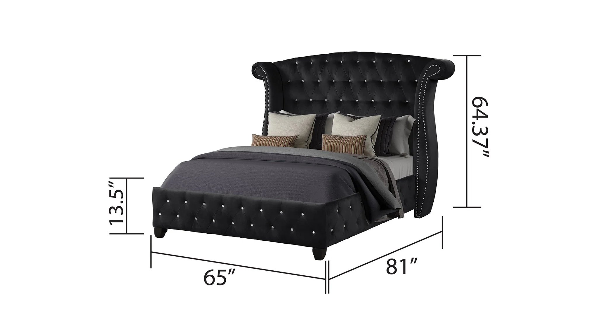 Sophia Queen Bed Black - Image 3