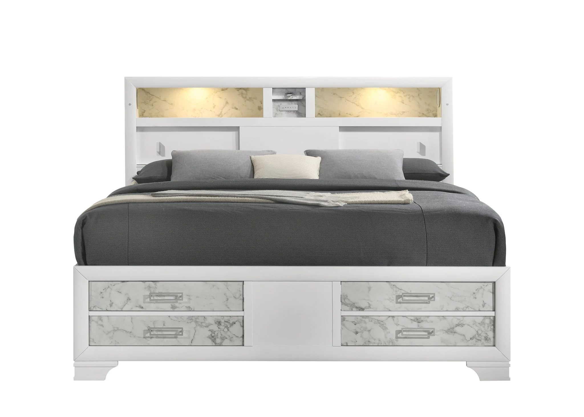 Soul Queen 4PC Bedroom Set White - Image 2