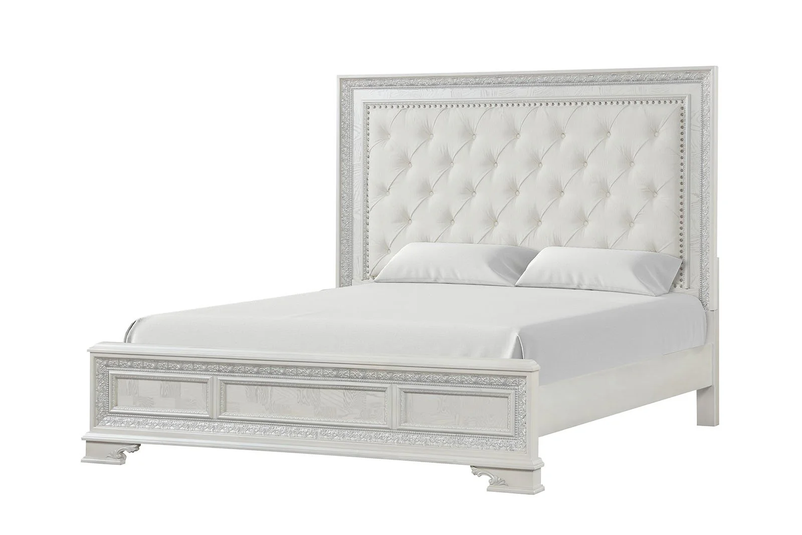 Stella Mia E.King Uph Bed, Creamy White - Image 4