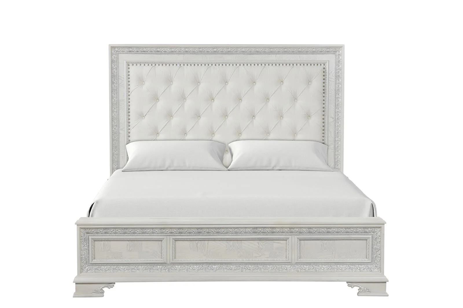Stella Mia Queen Uph Bed, Creamy White - Image 5