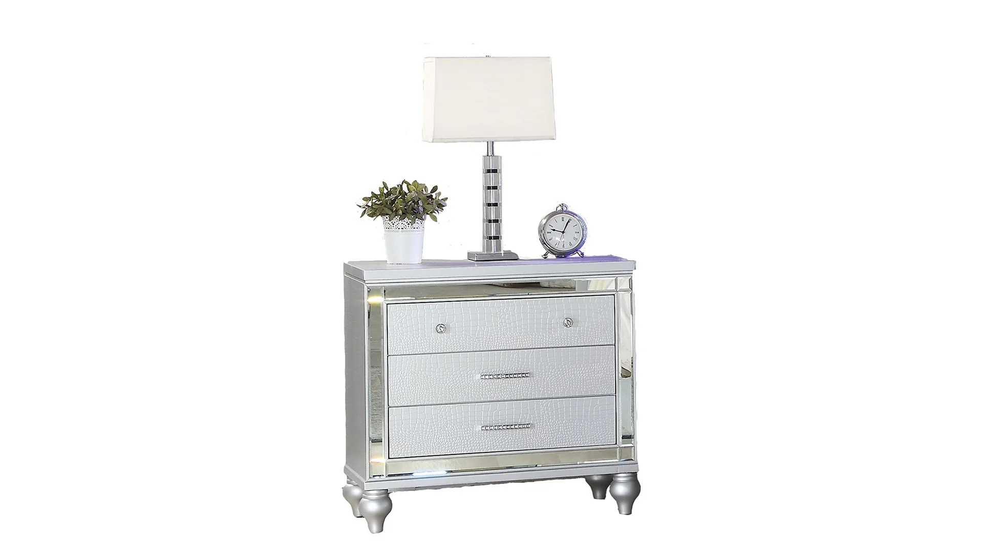Sterling 4 Pc Queen Bed Silver - Image 14
