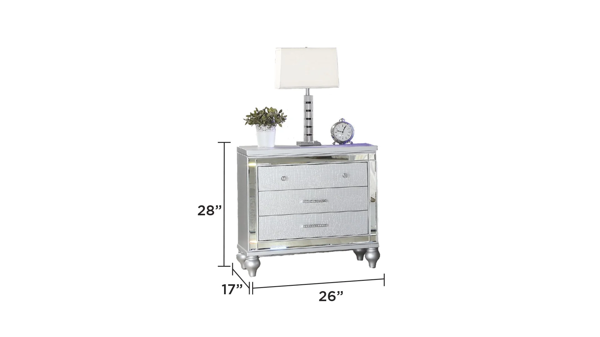 Sterling 5 Pc Queen Bed Silver - Image 12