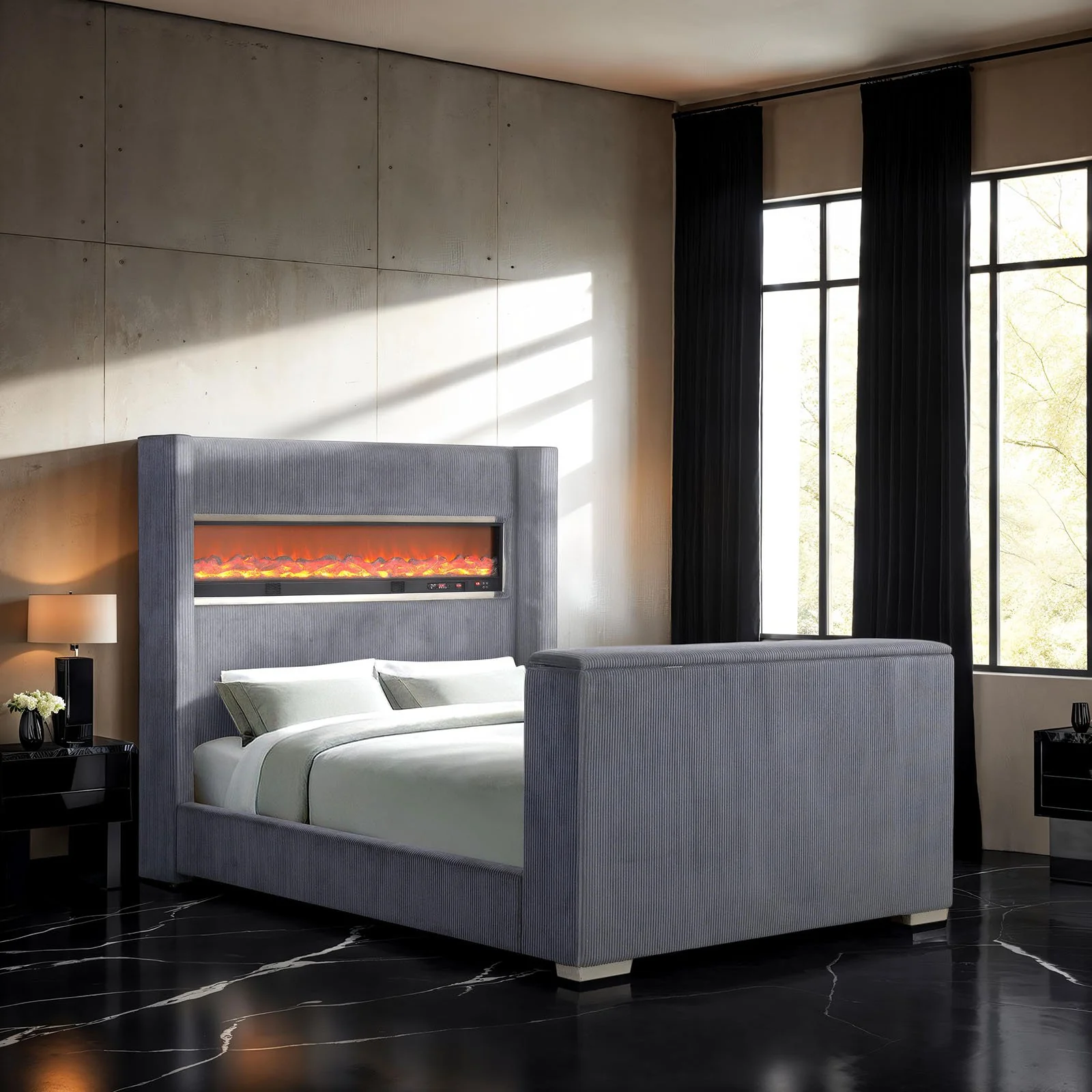 Sumter Queen Bed, Gray