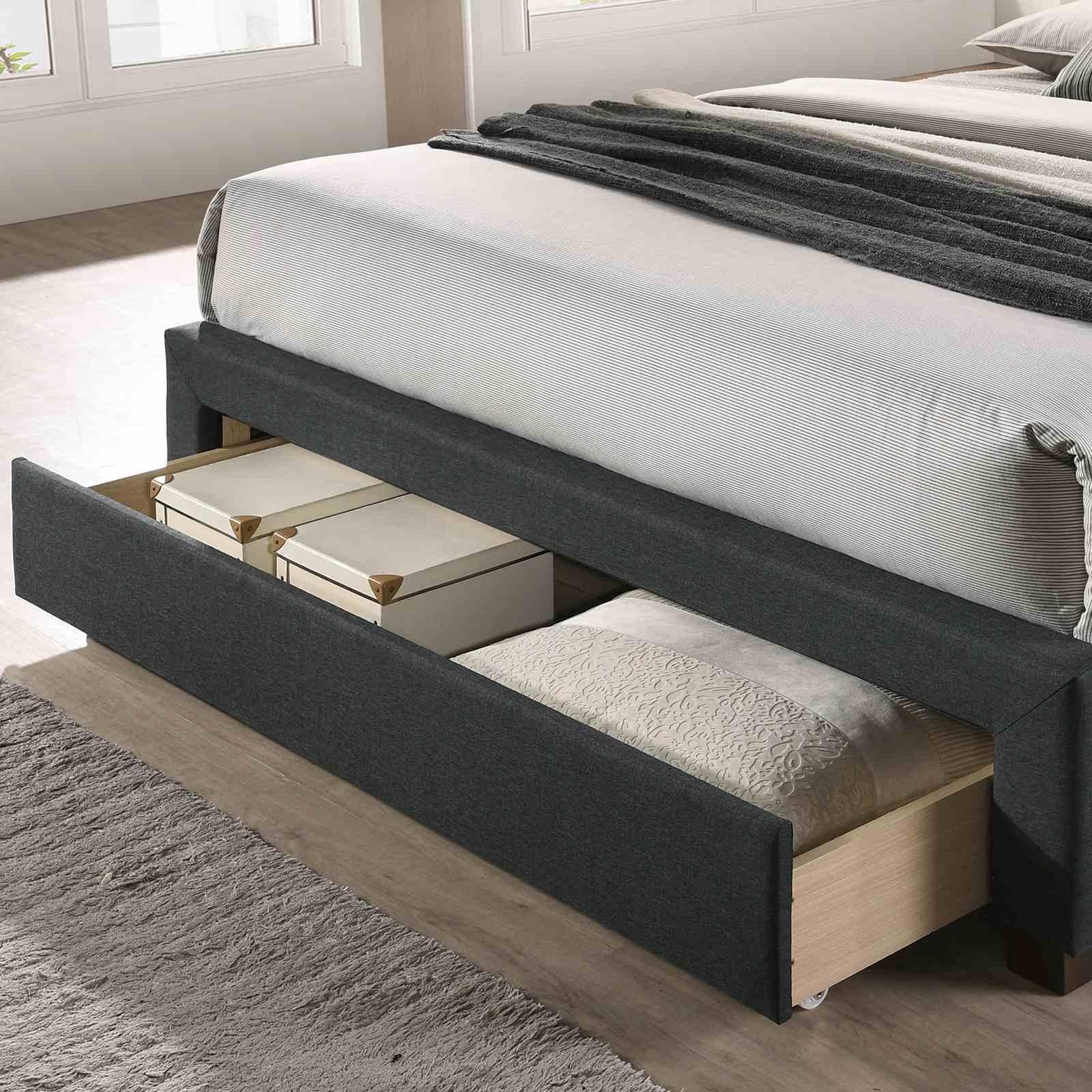 Sybella Cal.King Bed, Dark Gray - Image 3