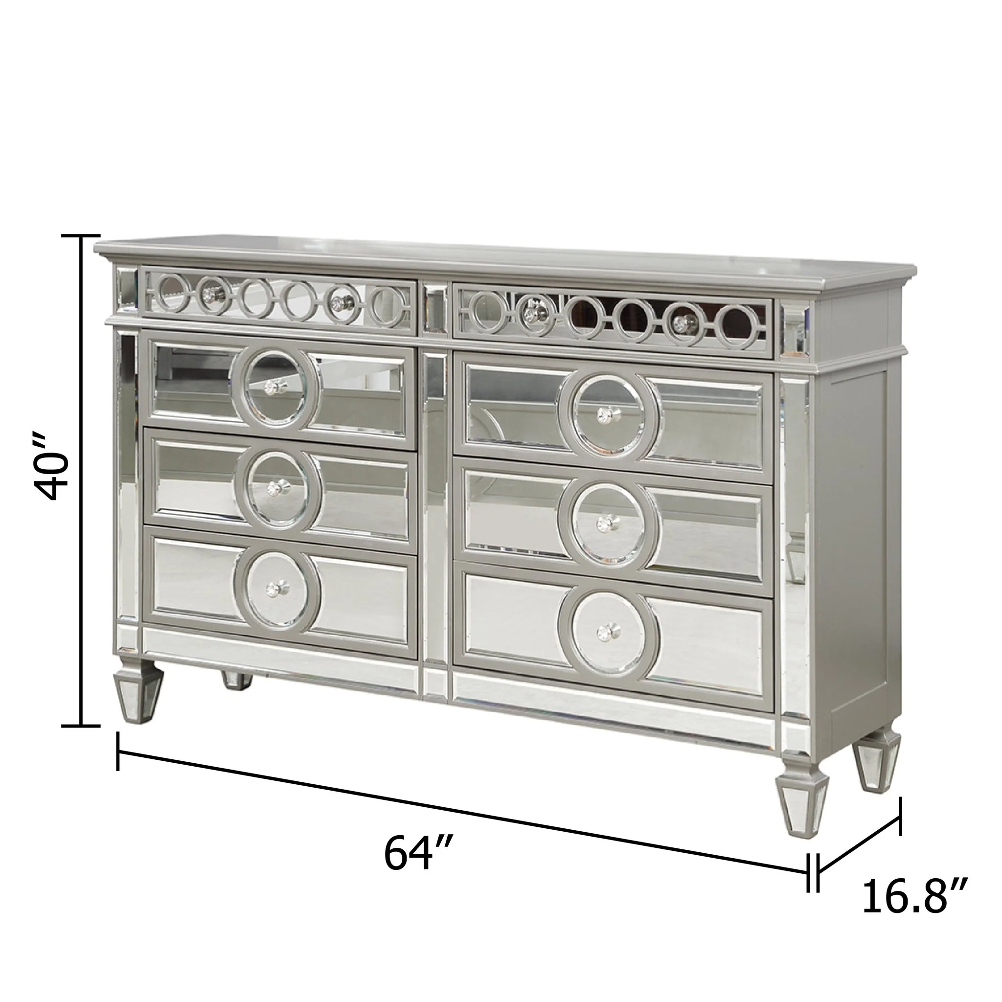 Symphony 5 Pc Queen Bed Silver - Image 7