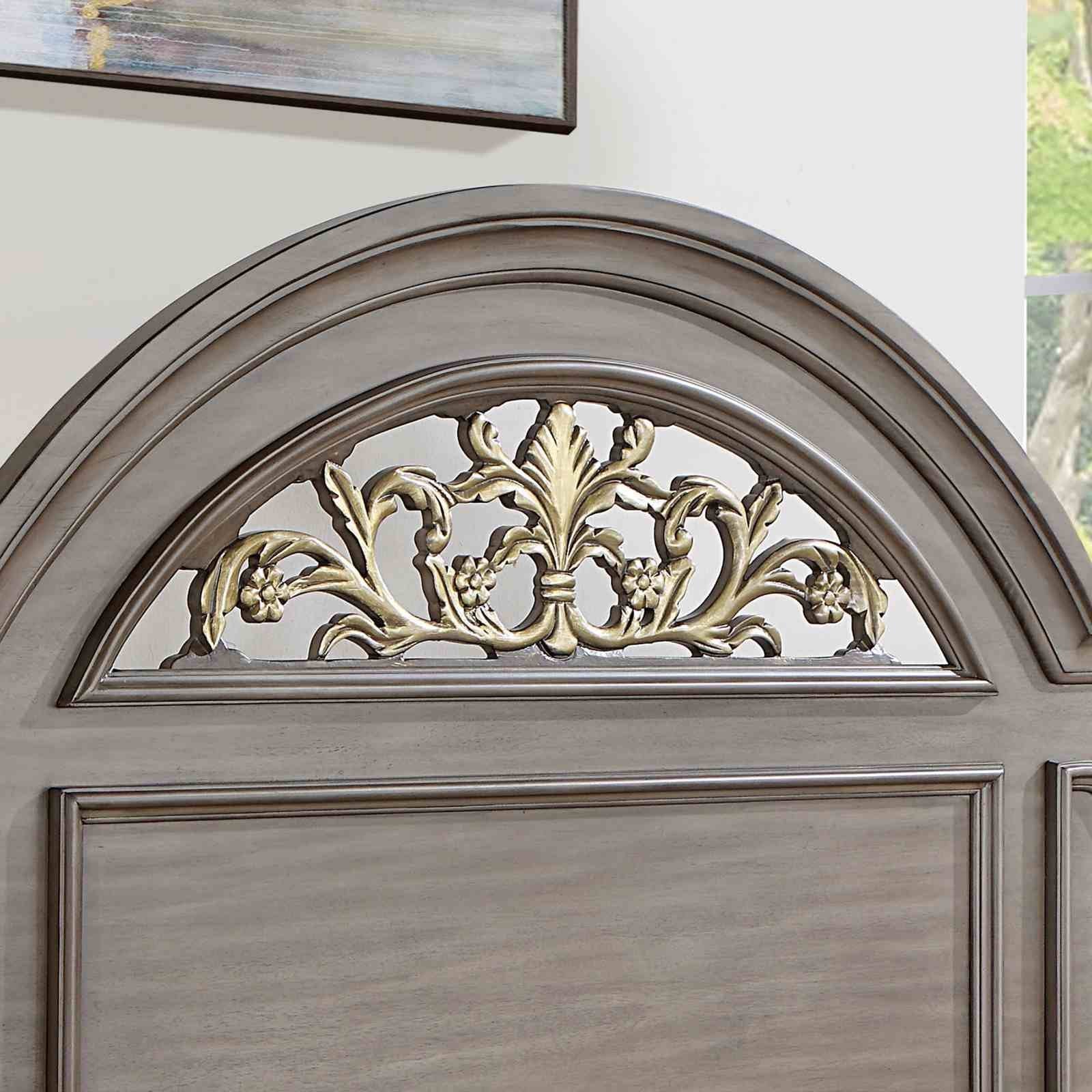 Syracuse Queen Bed, Gray - Image 2